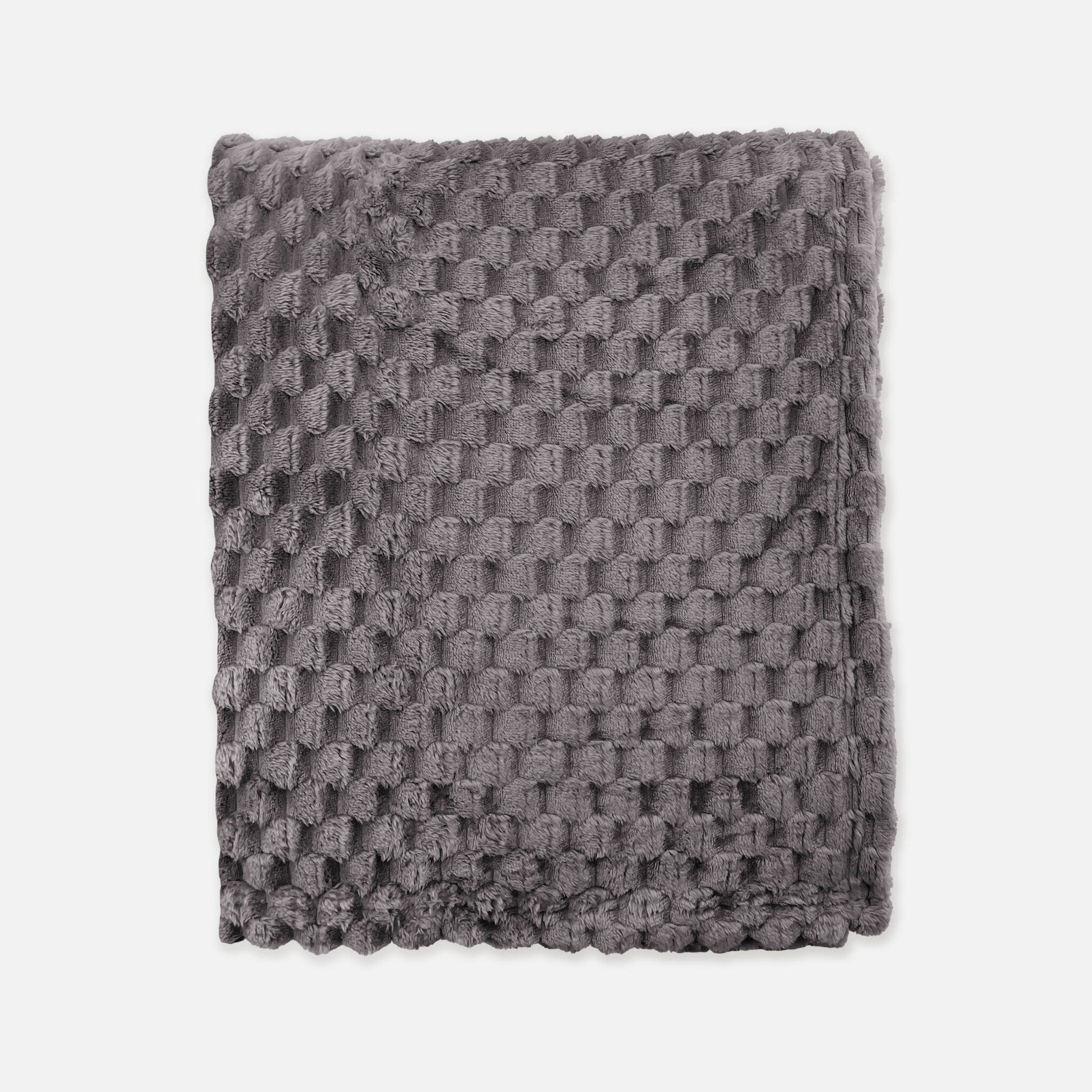 Plaid Fluffy Dots Antraciet