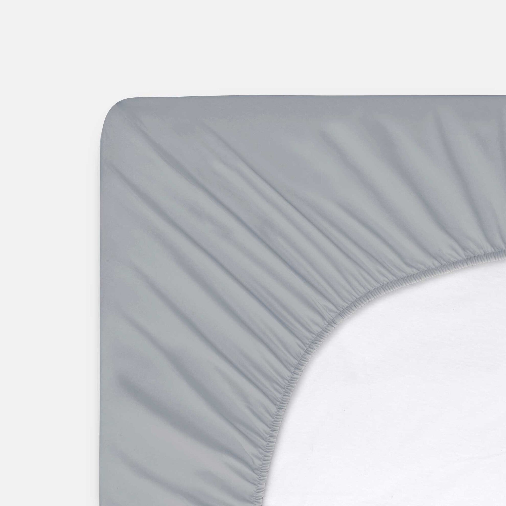 Hoeslaken Bed Basics Cotton Licht Grijs