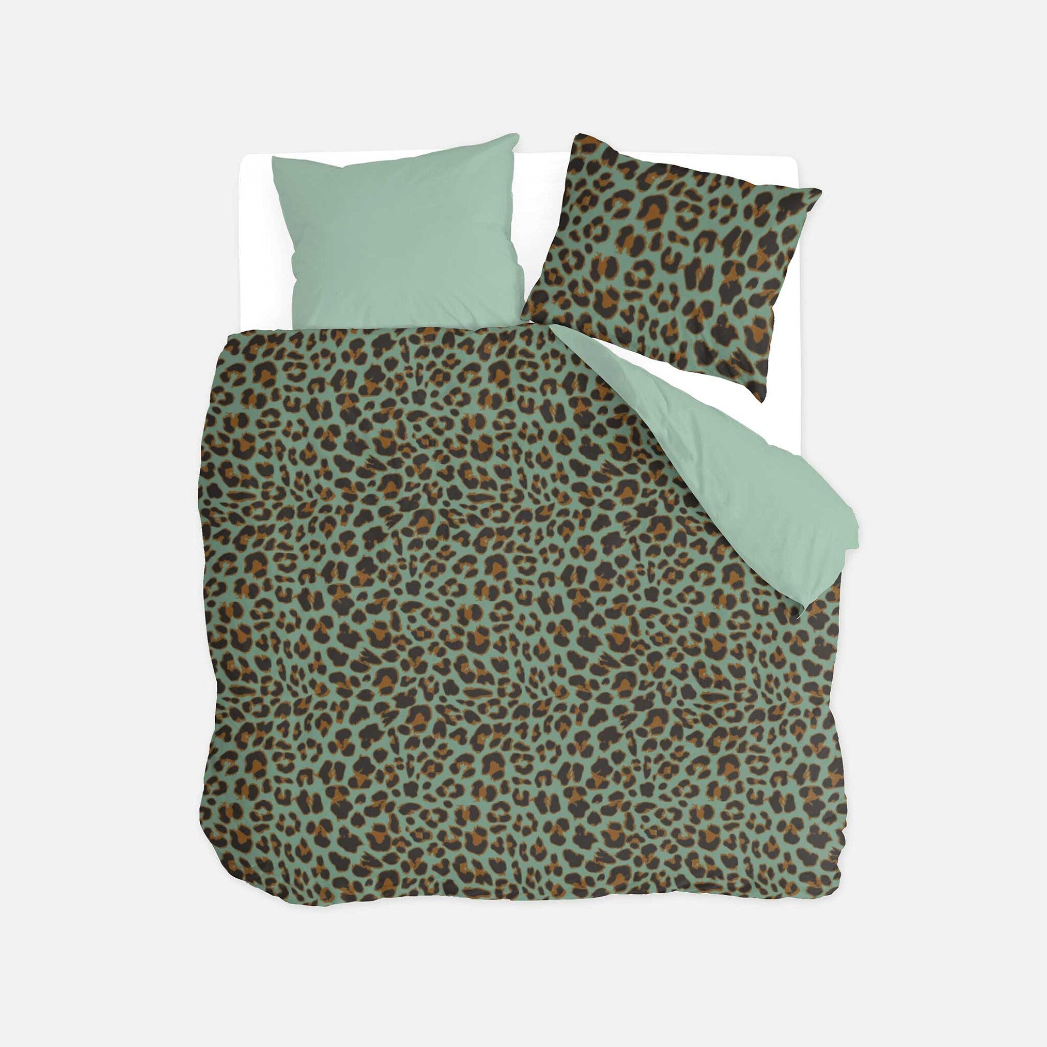 Dekbedovertrek Lazy Leopard Groen