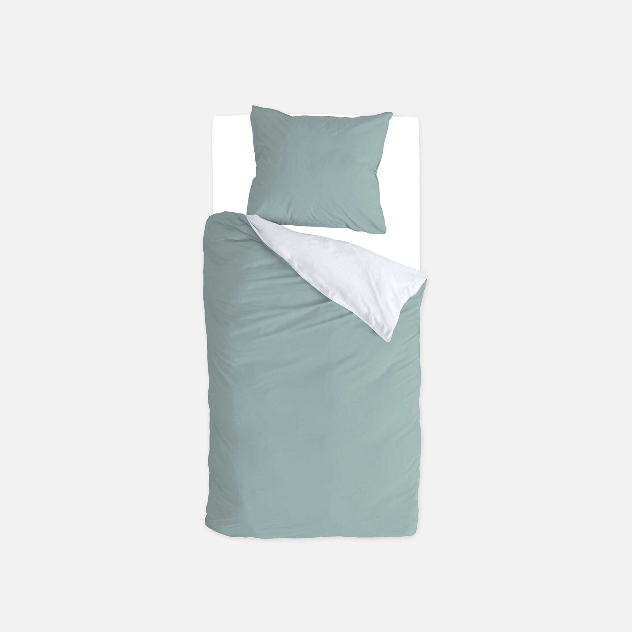 Dekbedovertrek Side Way Jade / Wit