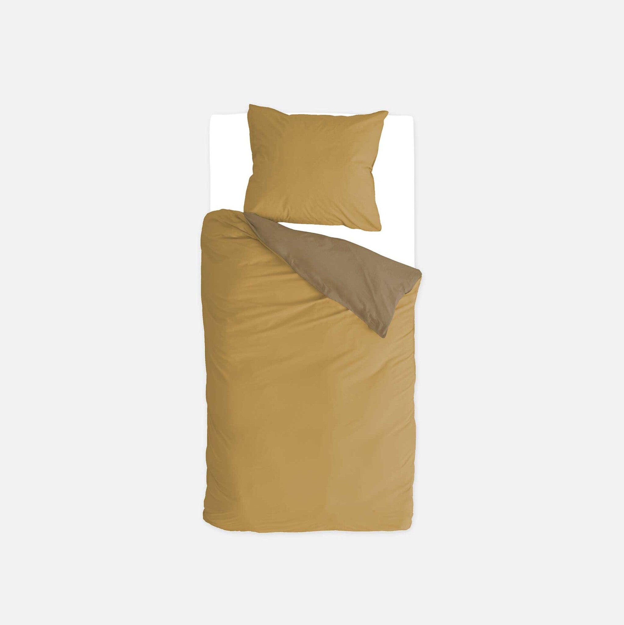 Dekbedovertrek Side Way Geel / Mosterd
