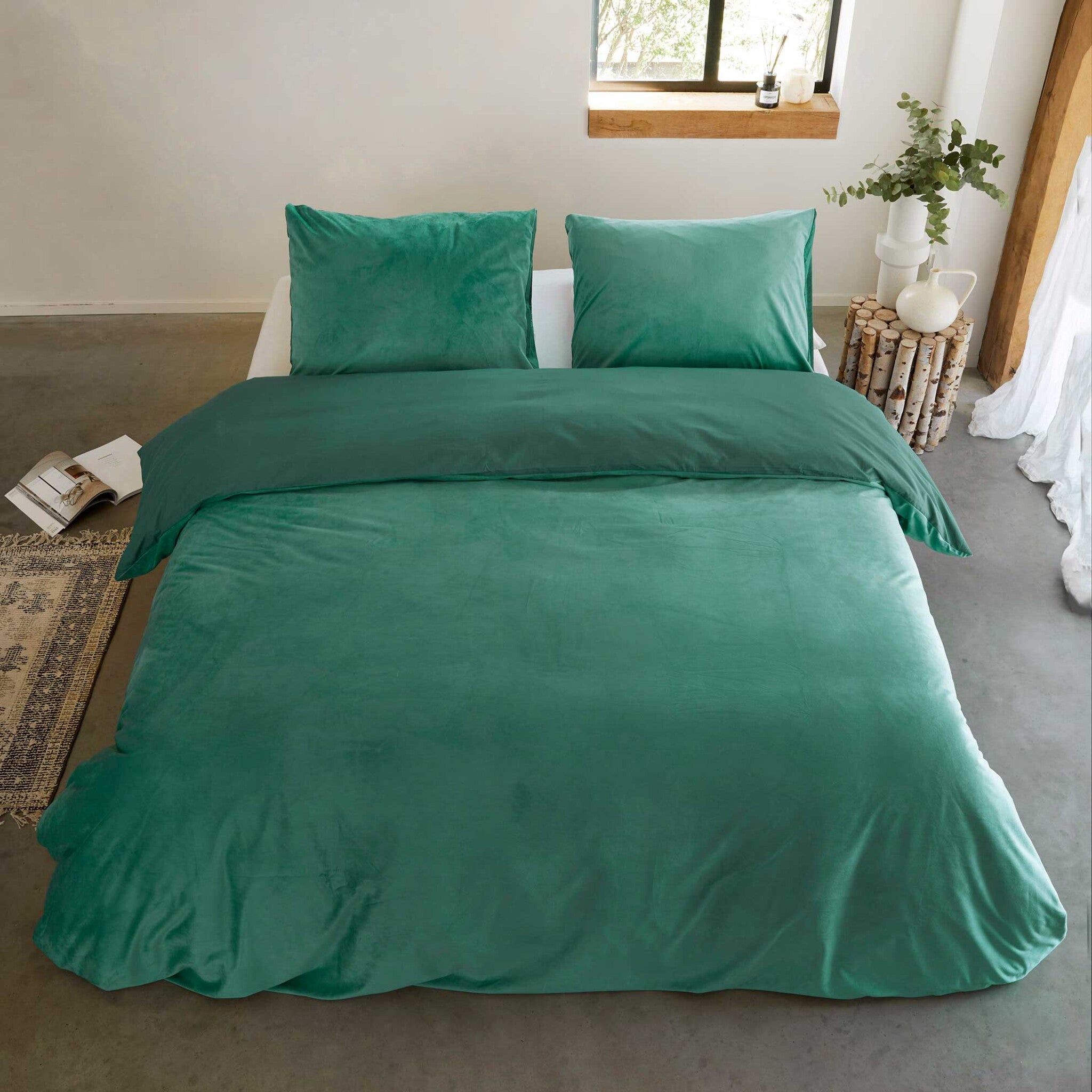 Dekbedovertrek Go Velvet Groen