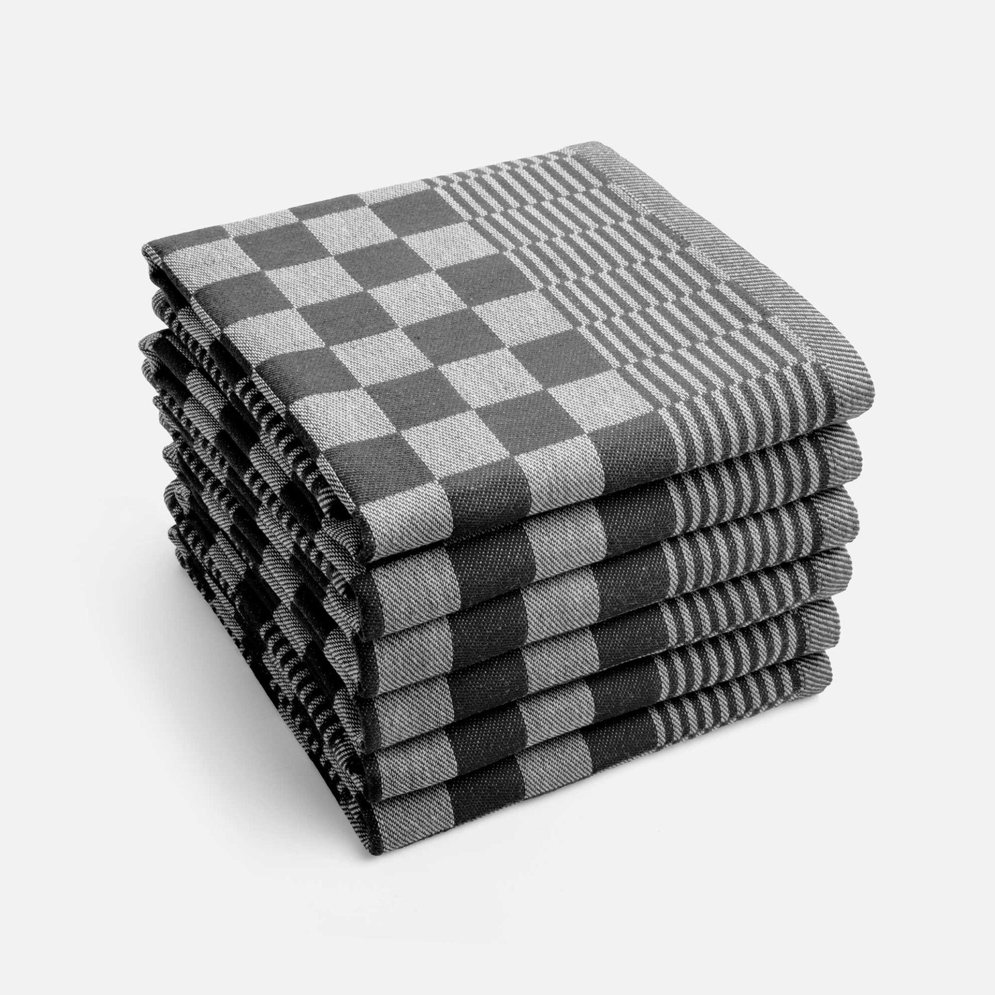 Theedoek Clean & Tidy Zwart 6x 50x70