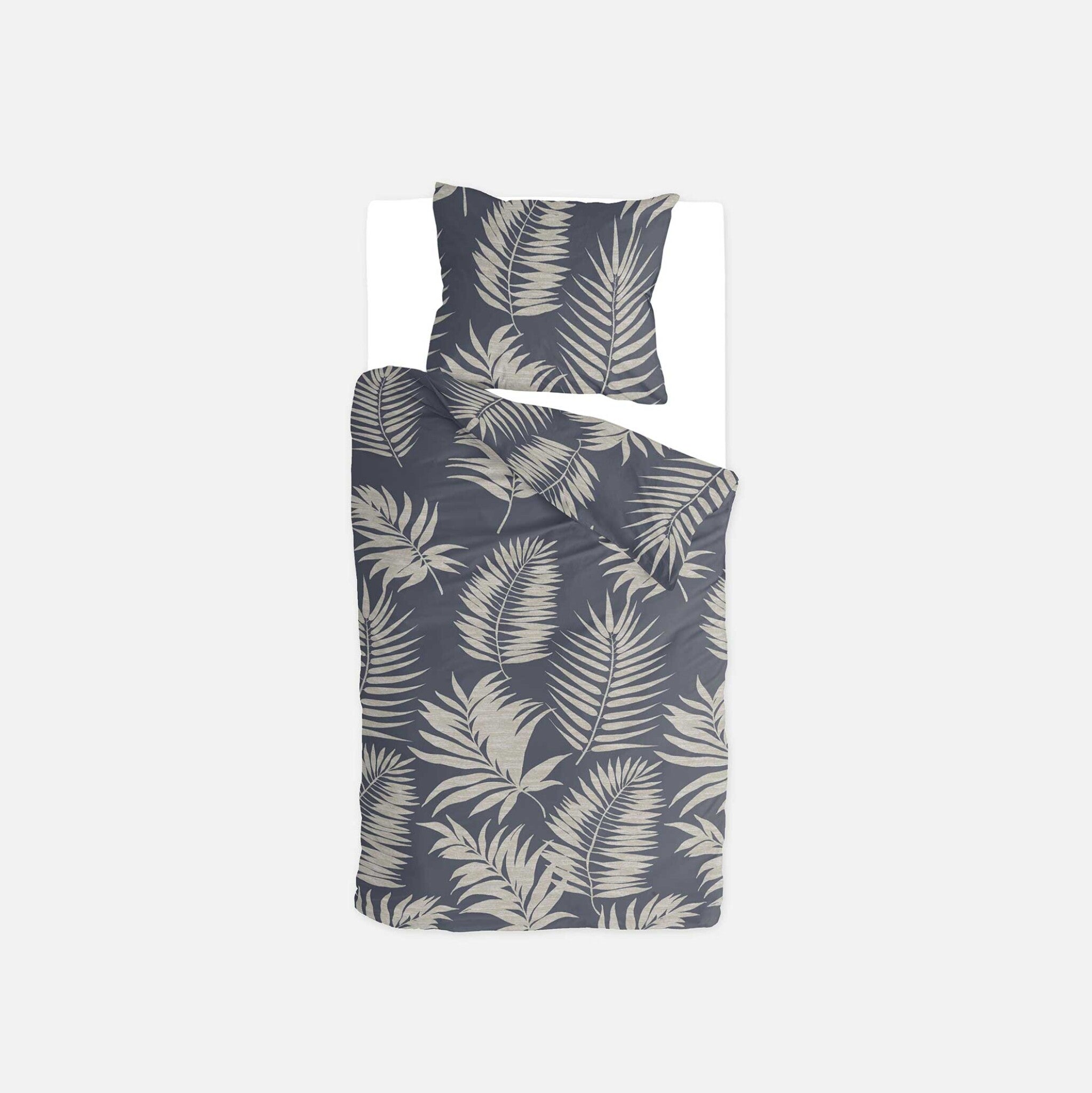 Dekbedovertrek Pretty Palm Grijs / Blauw