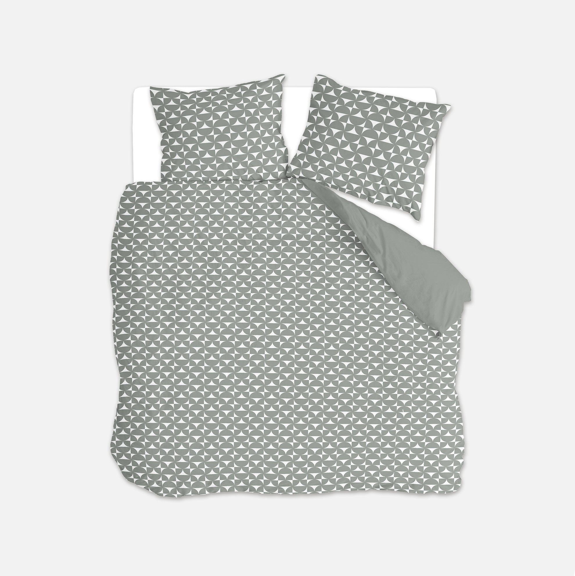 Dekbedovertrek Arc Fusion Groen / Wit