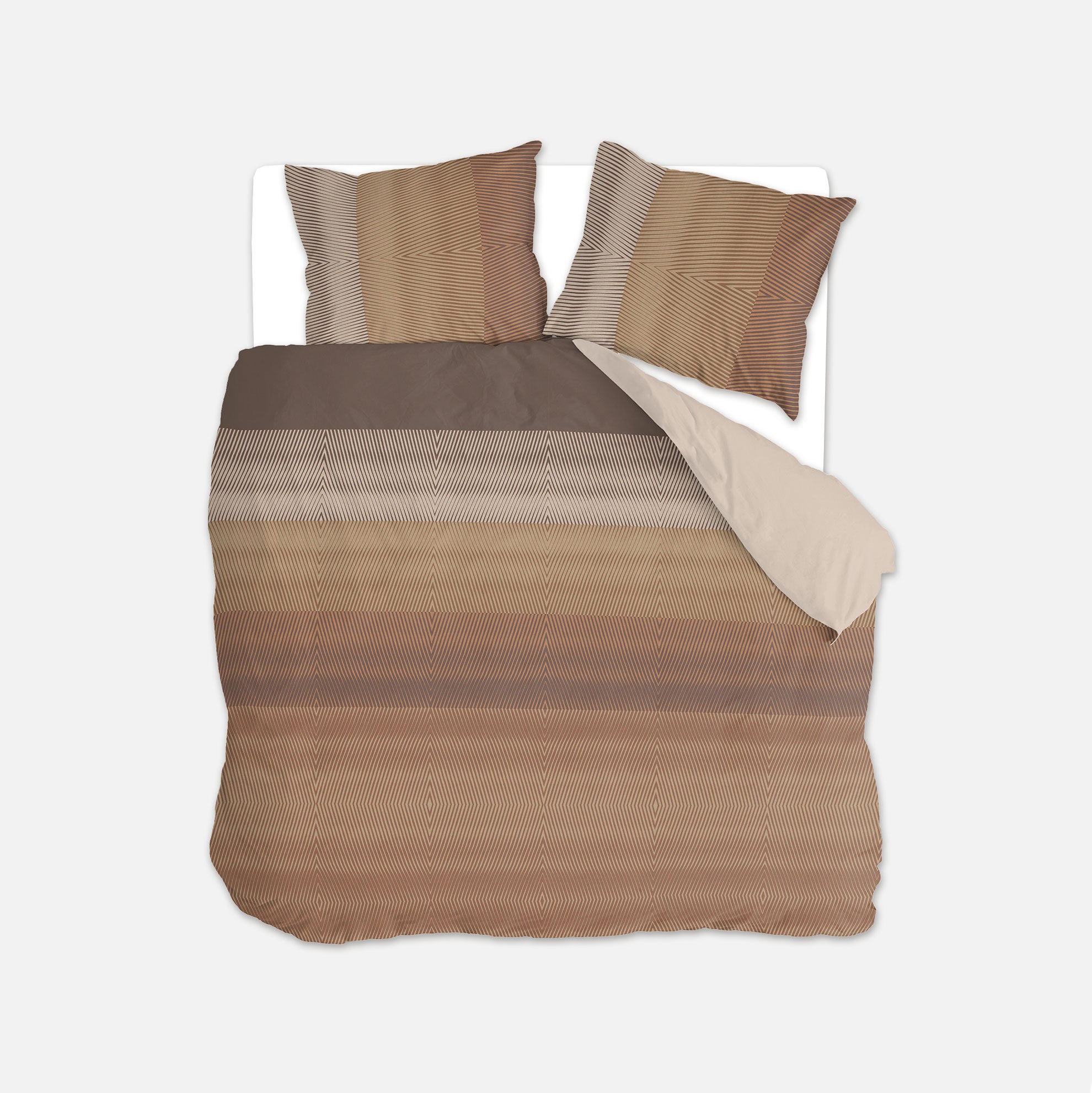 Dekbedovertrek Crossing Stripes Bruin