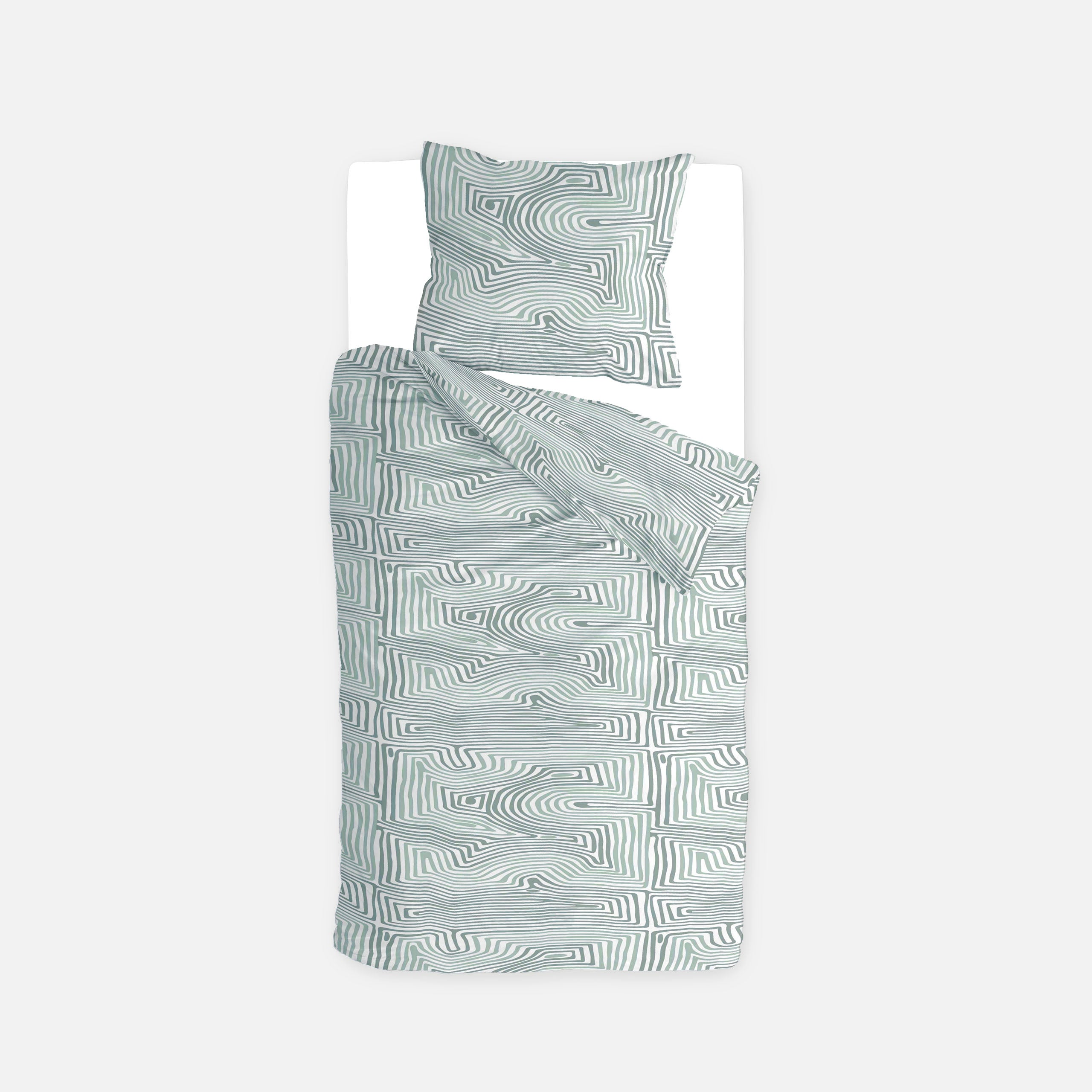 Dekbedovertrek Lagoon Lines Groen