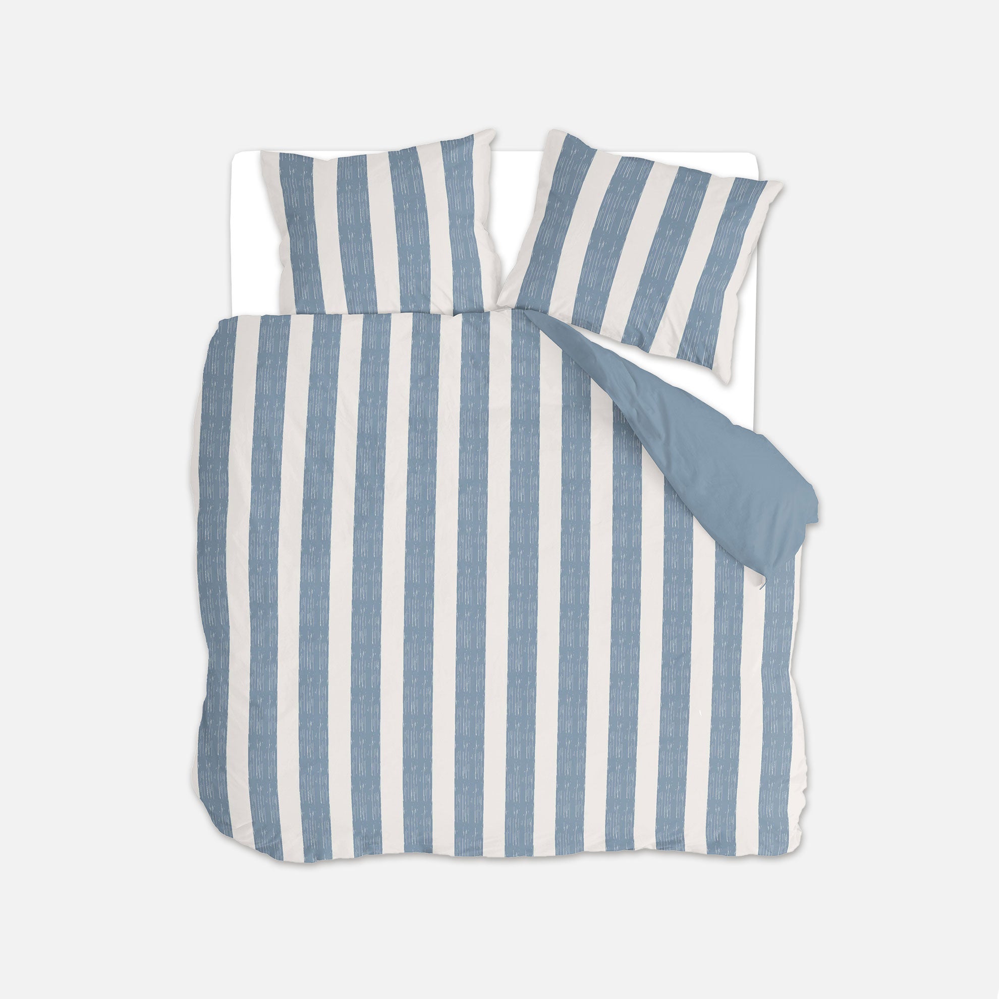 Dekbedovertrek Ocean Stripes Wit / Blauw