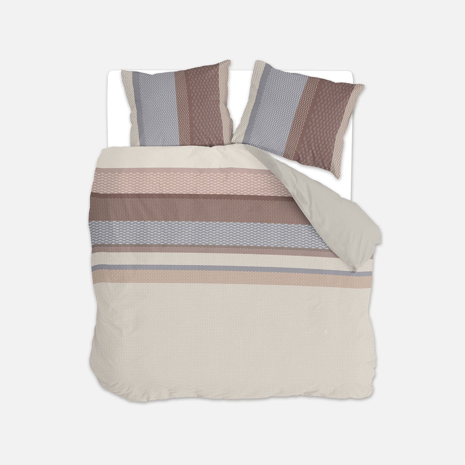 Dekbedovertrek Striped Chic Taupe