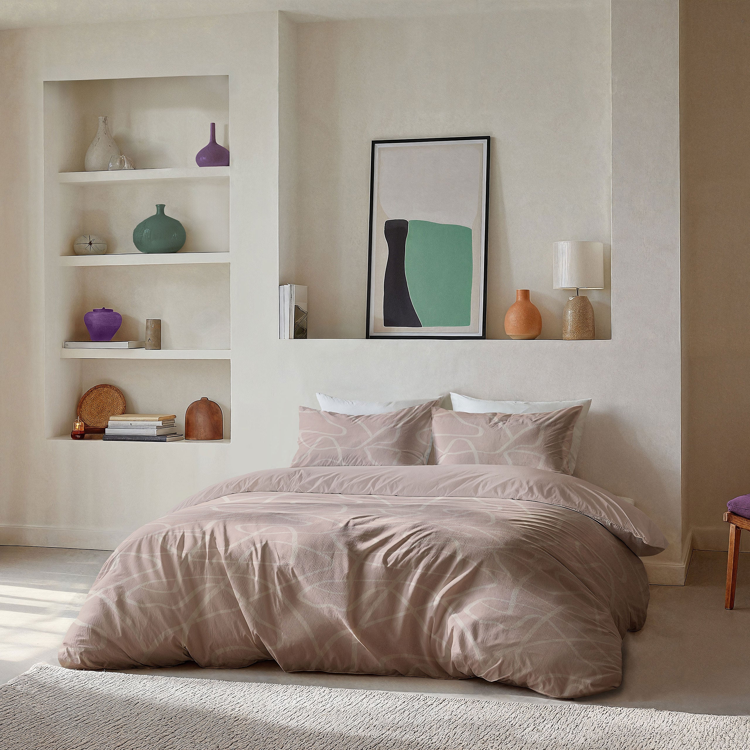 Dekbedovertrek Fluid Shapes Roze