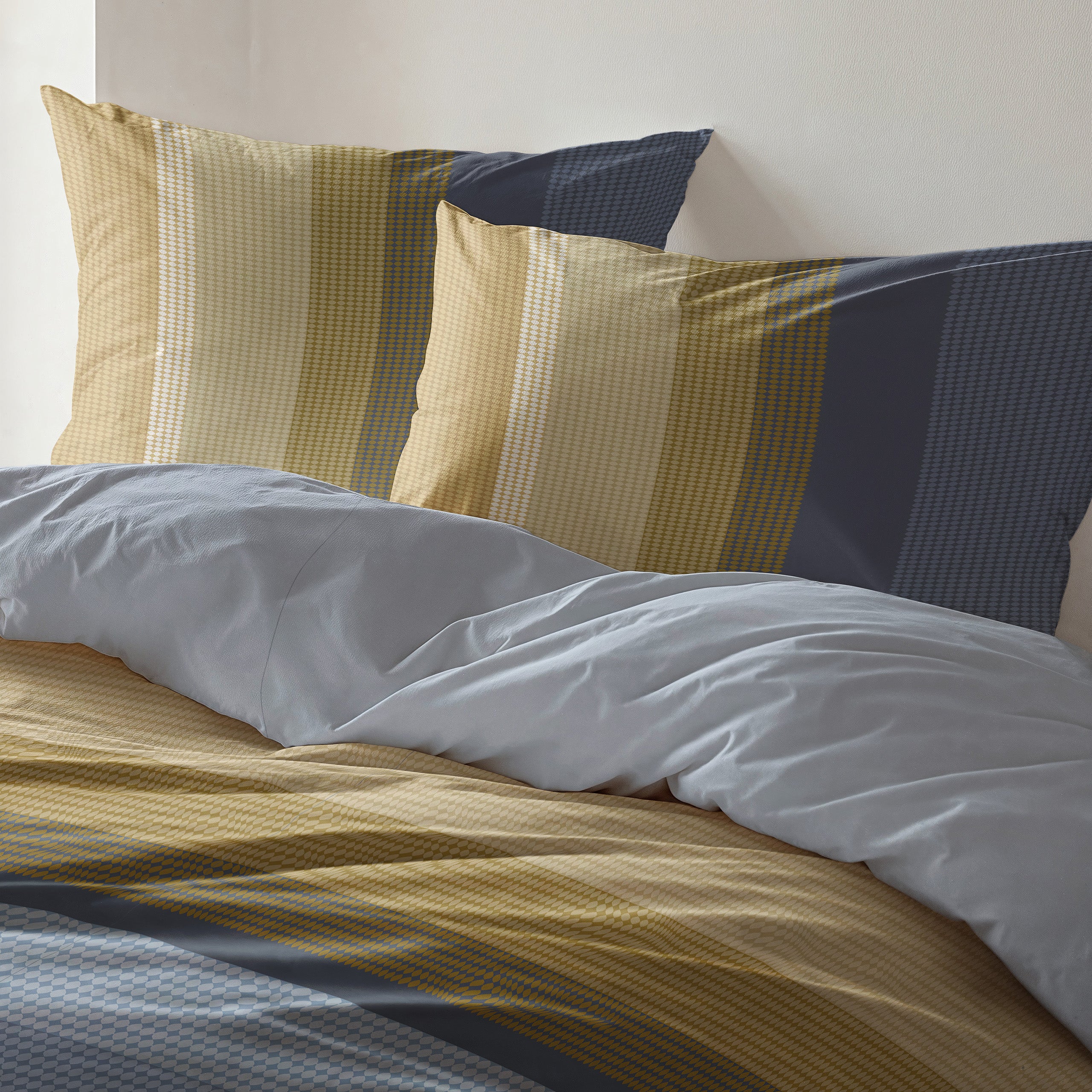 Dekbedovertrek Golden Stripes Okergeel