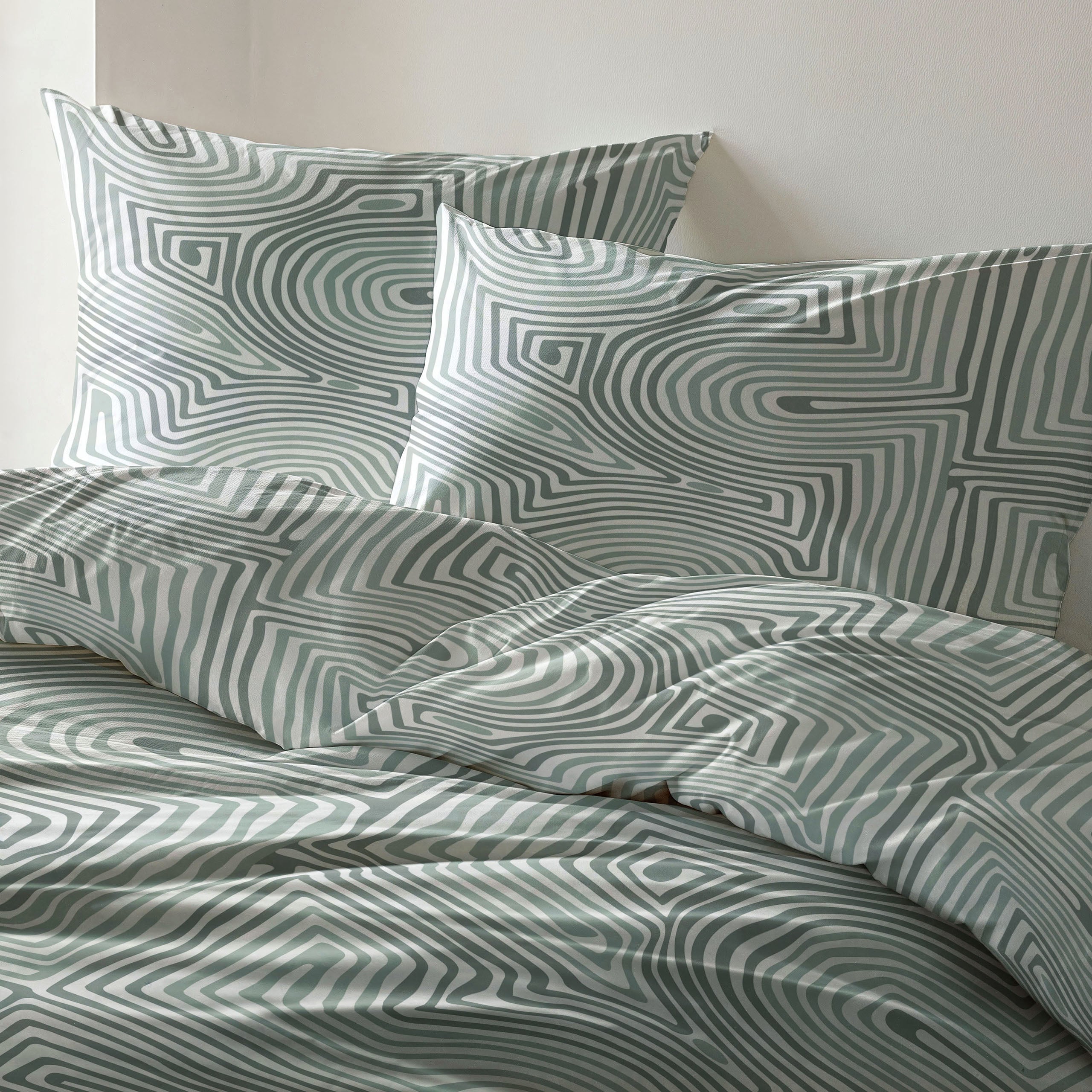 Dekbedovertrek Lagoon Lines Groen