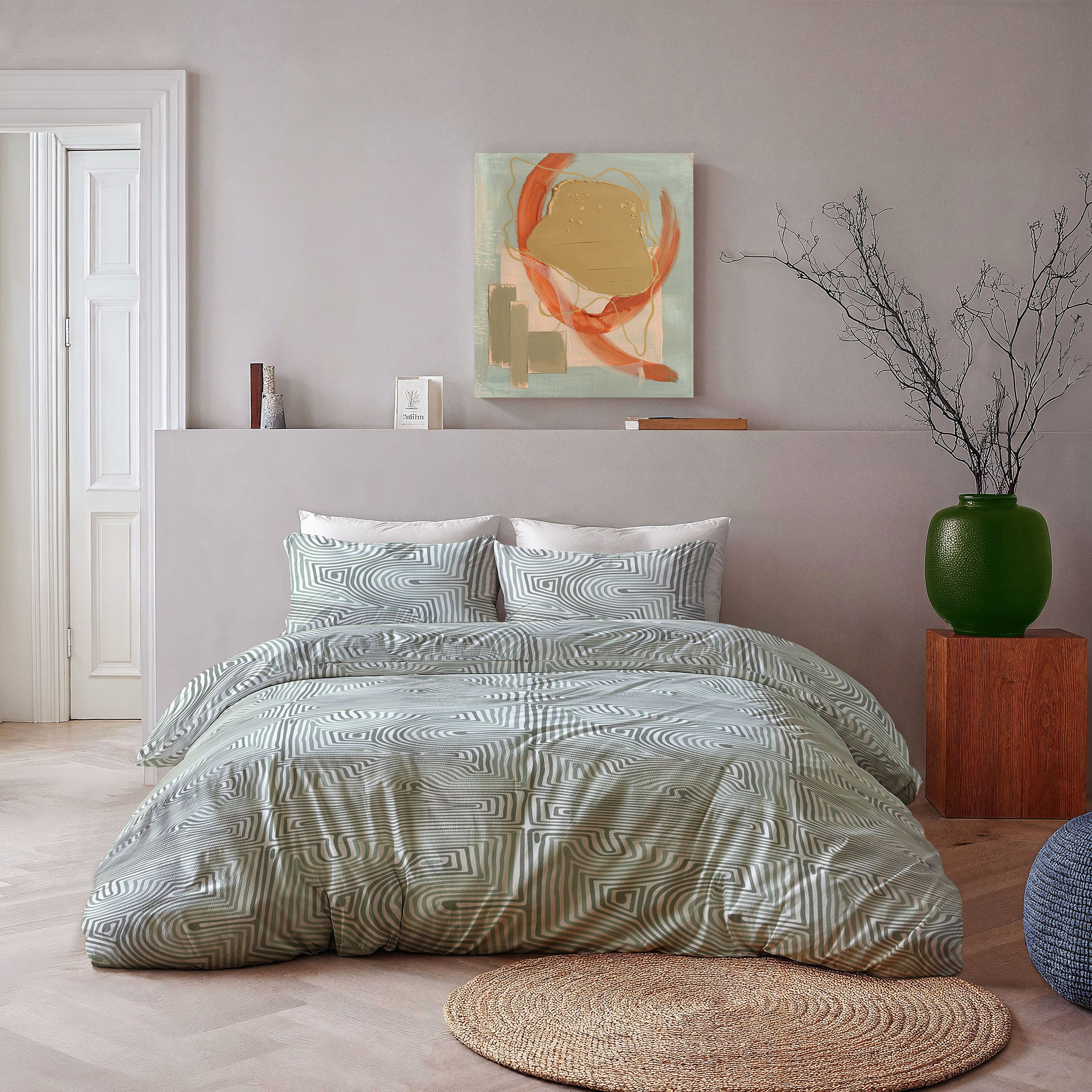 Dekbedovertrek Lagoon Lines Groen