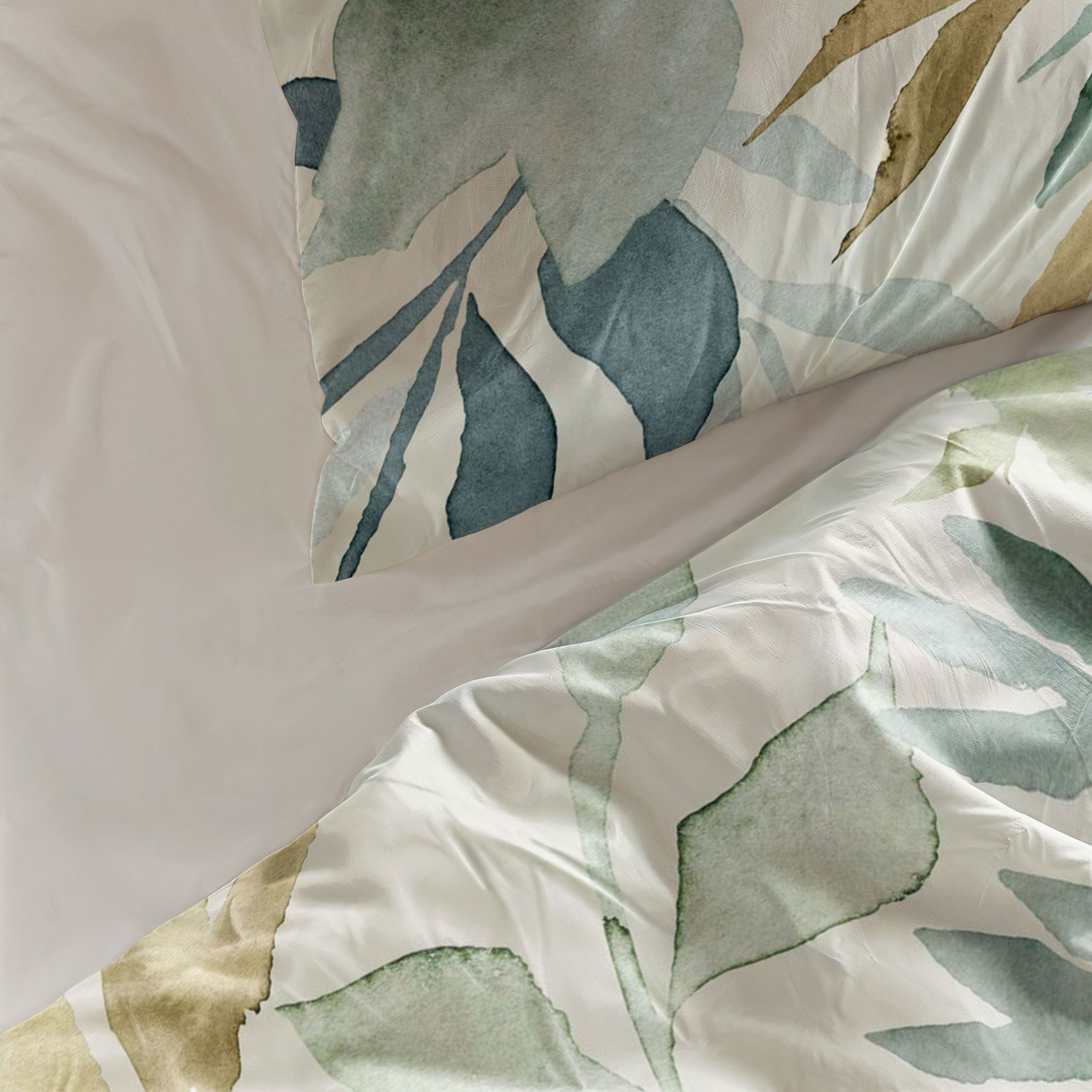 Dekbedovertrek Painted Blooms Groen