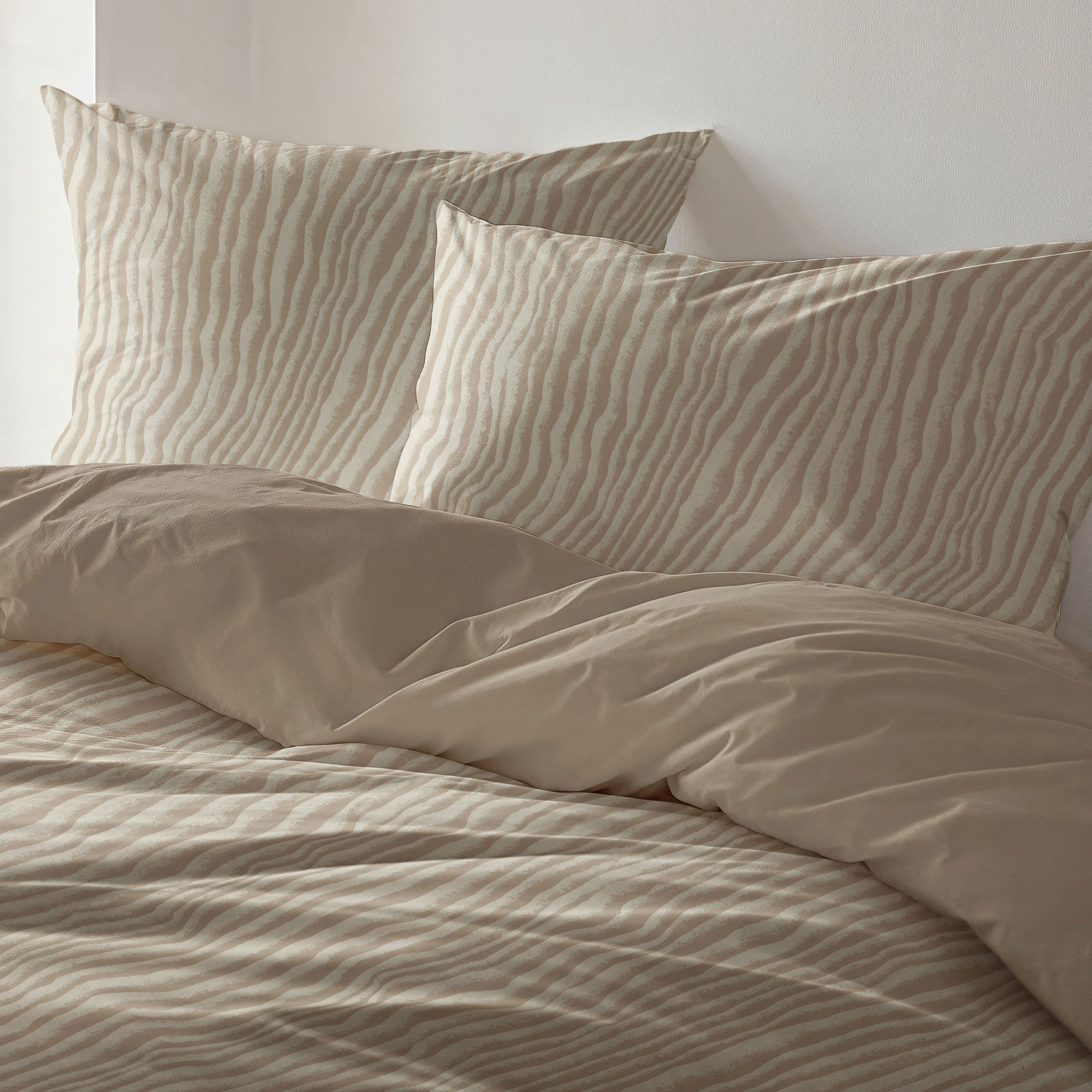 Dekbedovertrek Sandy Lines Beige