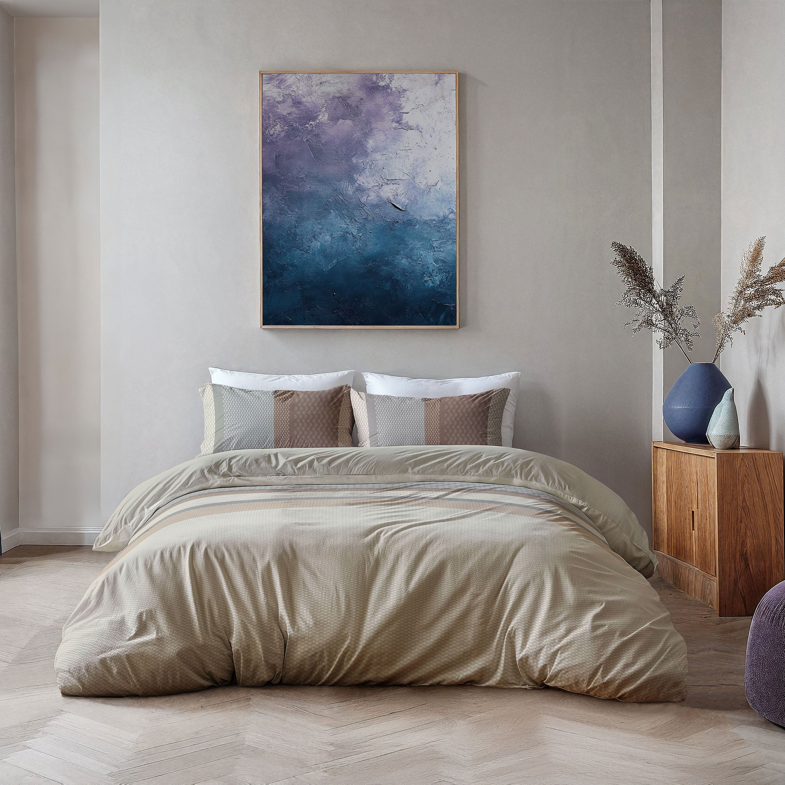 Dekbedovertrek Striped Chic Taupe