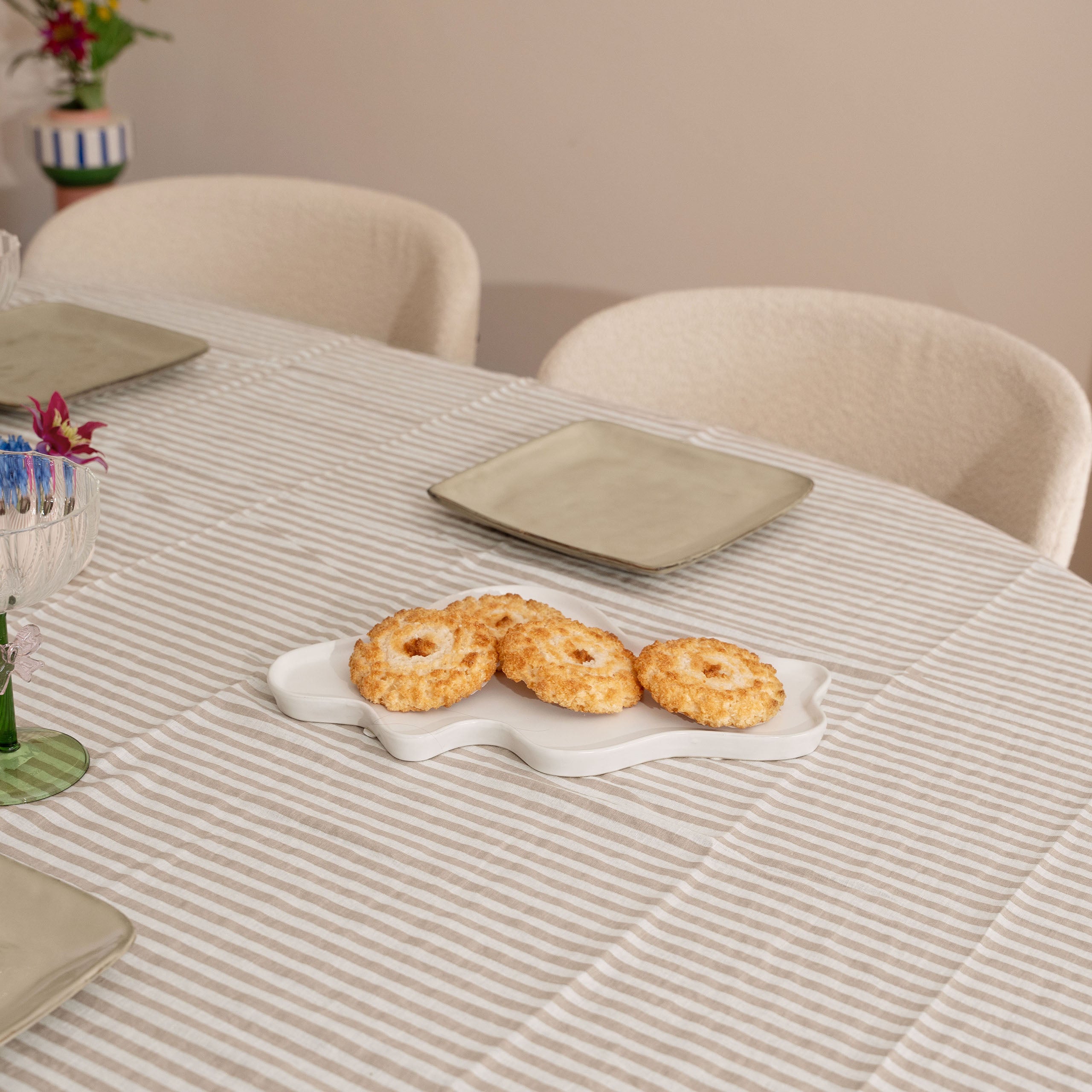 Tafelkleed Refined Lines Naturel