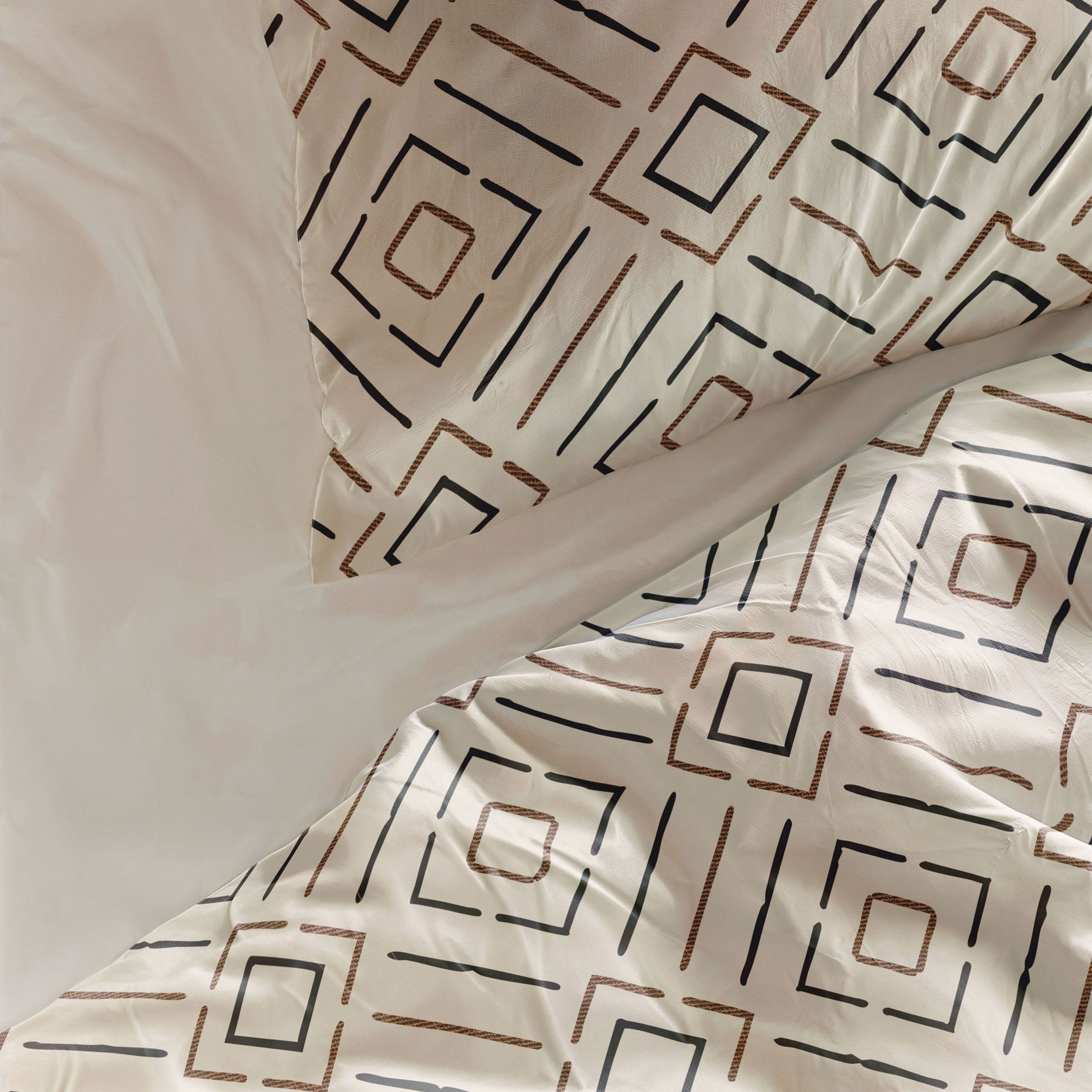 Dekbedovertrek Vivid Lines Beige