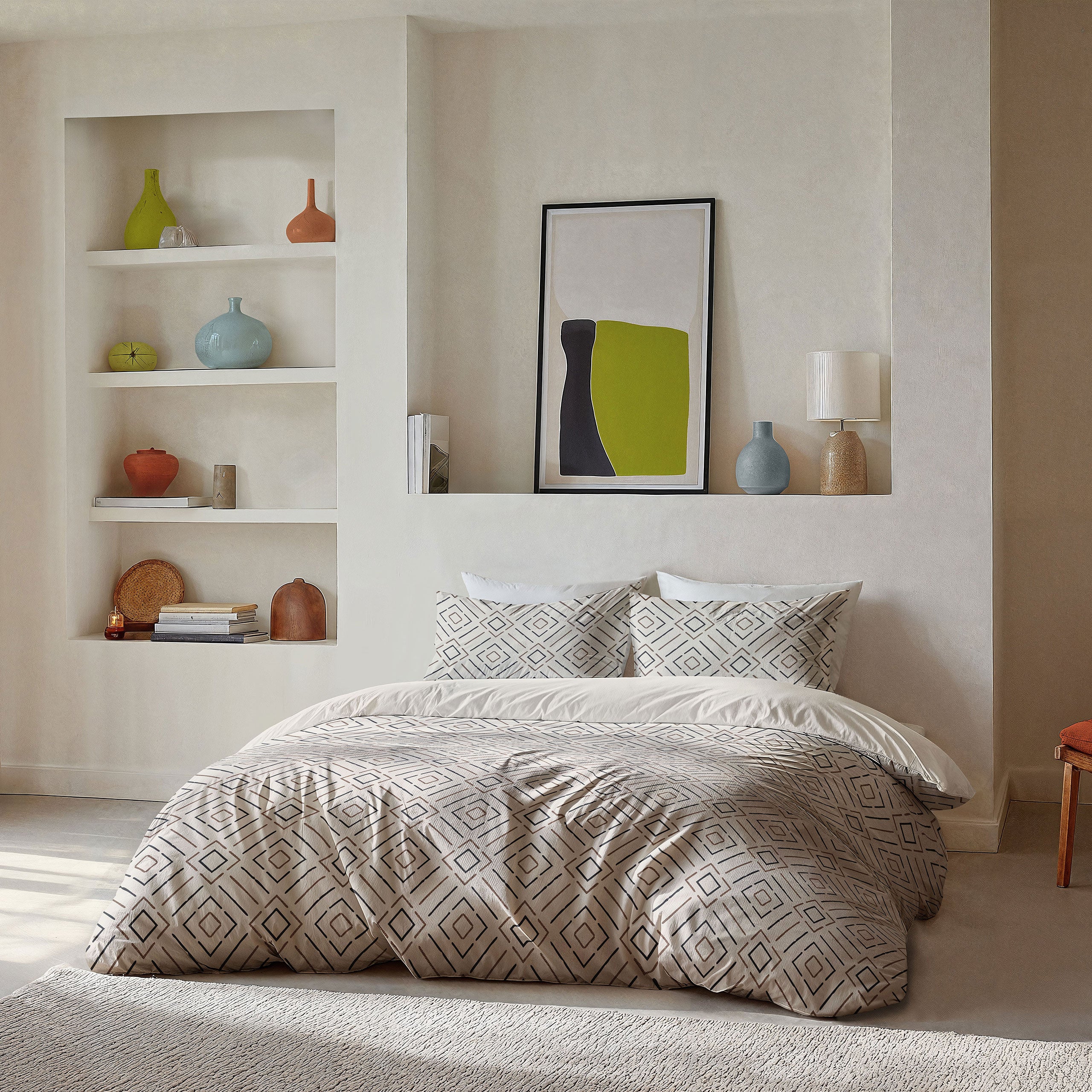 Dekbedovertrek Vivid Lines Beige
