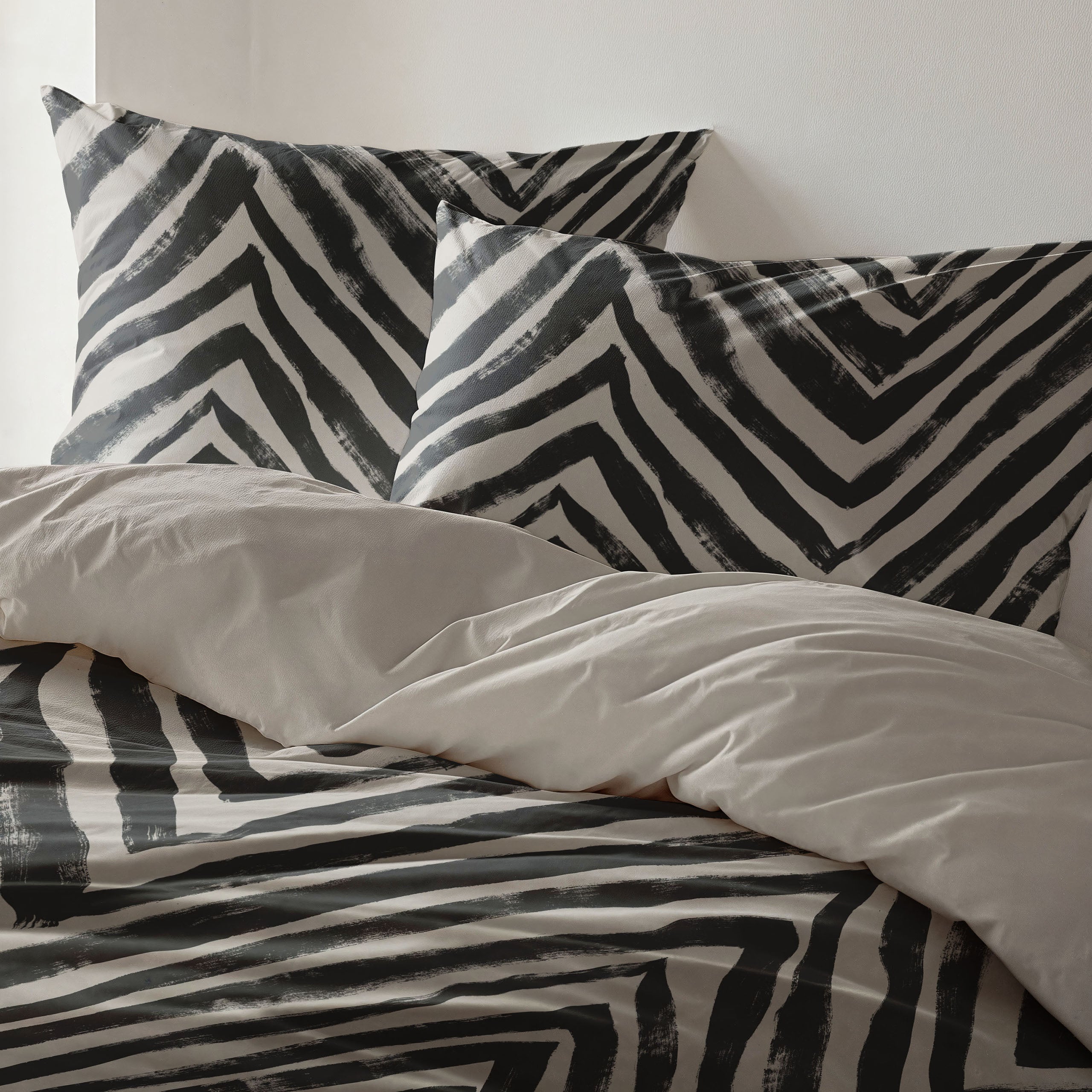 Dekbedovertrek Zanny Zebra Zwart / Beige