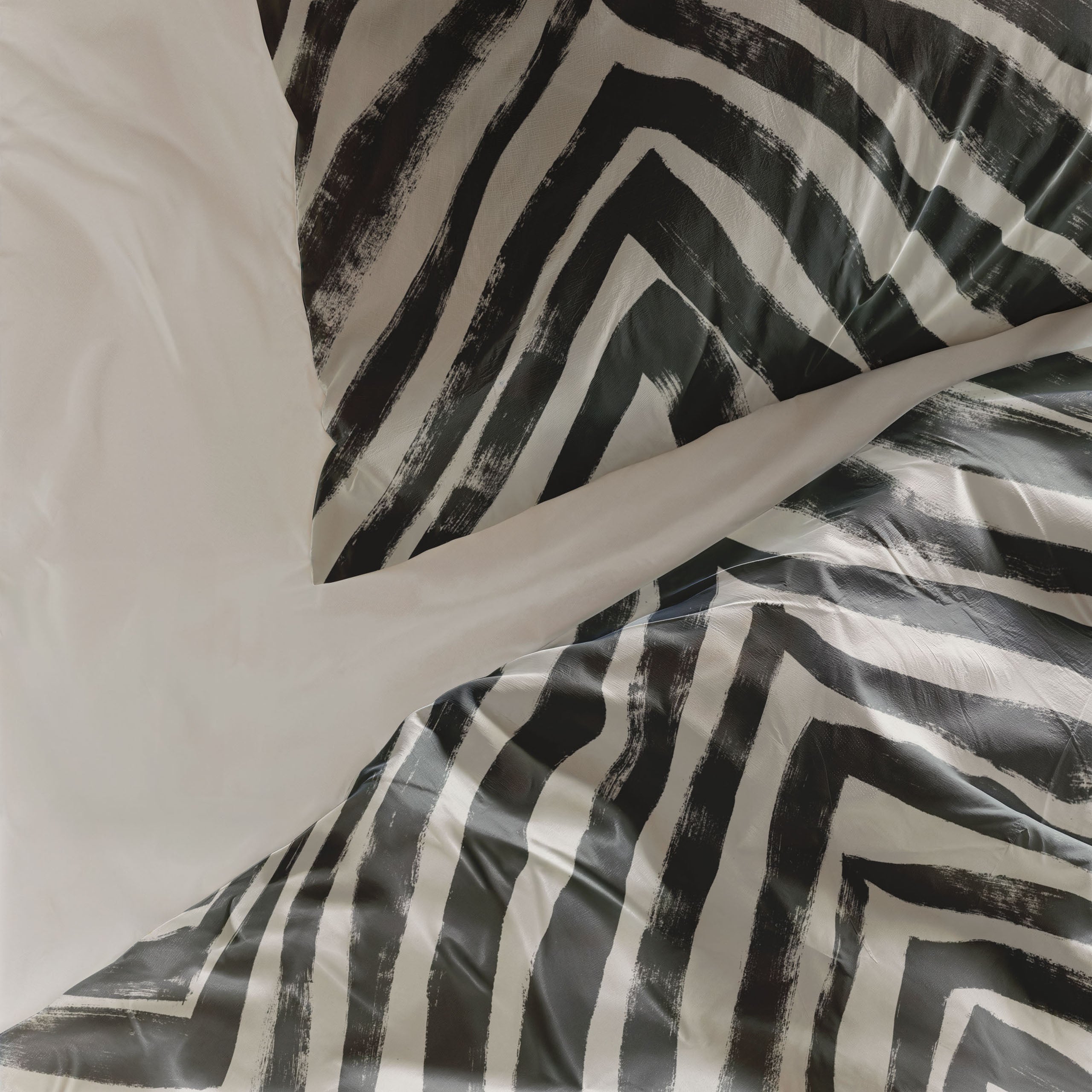 Dekbedovertrek Zanny Zebra Zwart / Beige