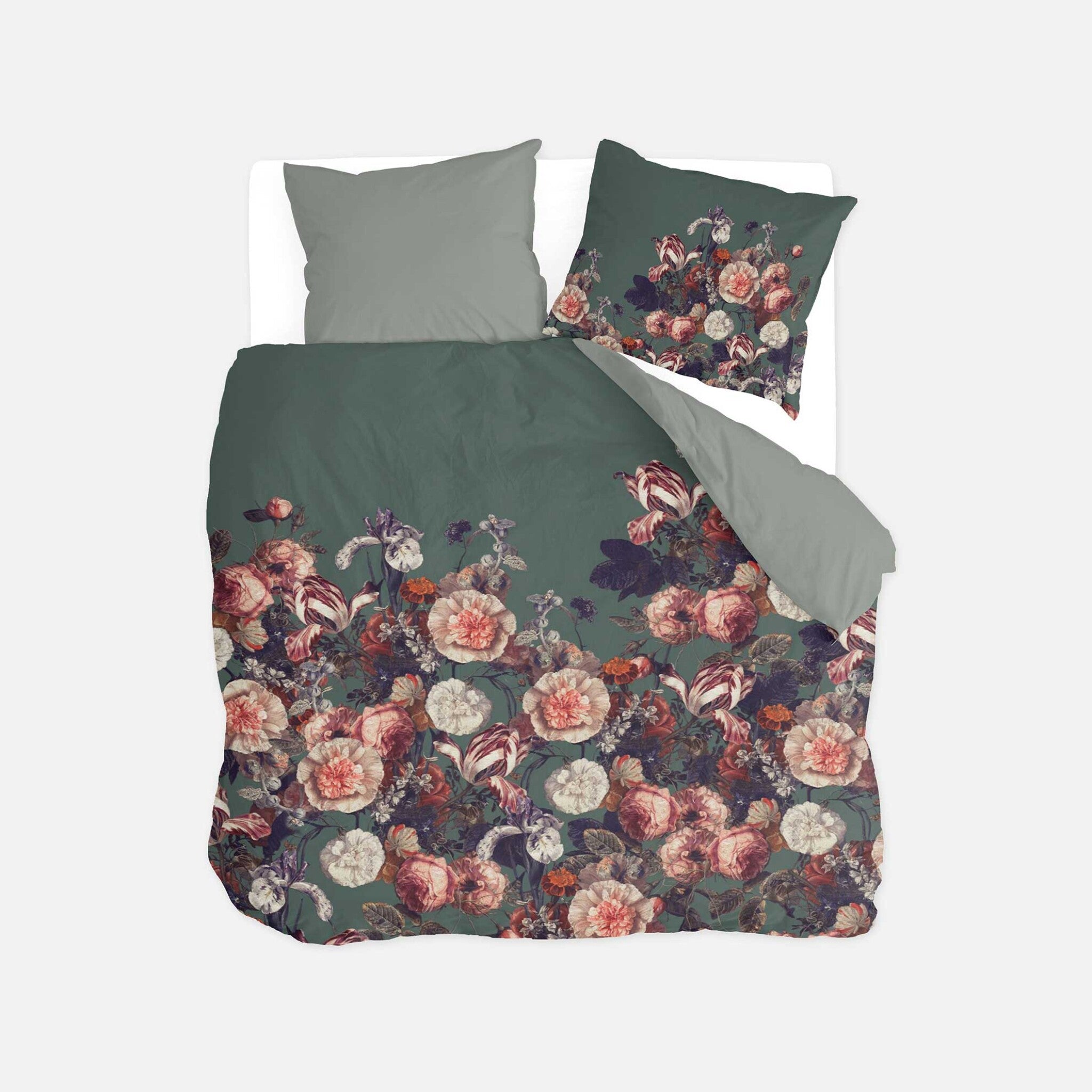 Dekbedovertrek Flower Bomb Groen