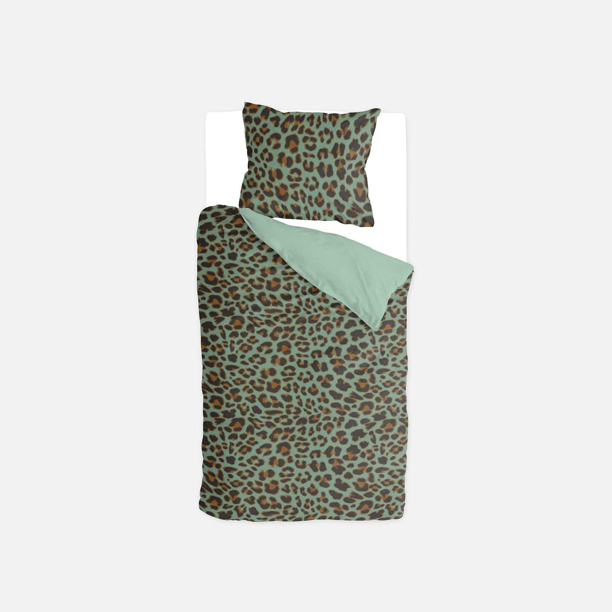 Dekbedovertrek Lazy Leopard Groen