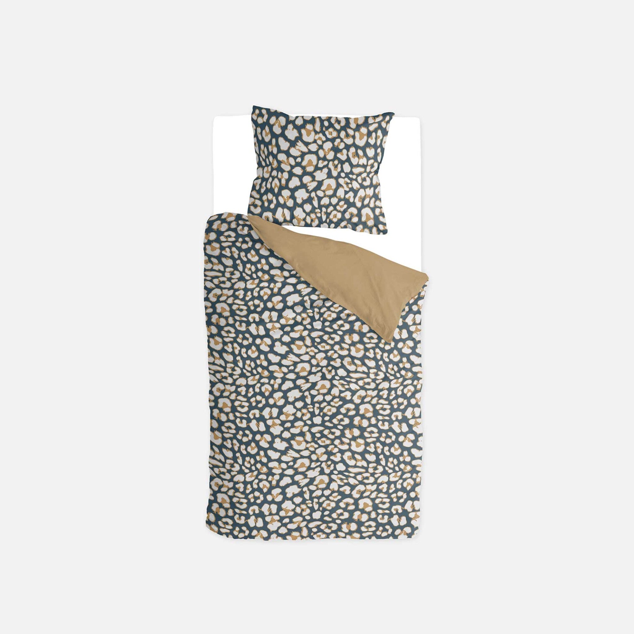 Dekbedovertrek Lazy Leopard Okergeel