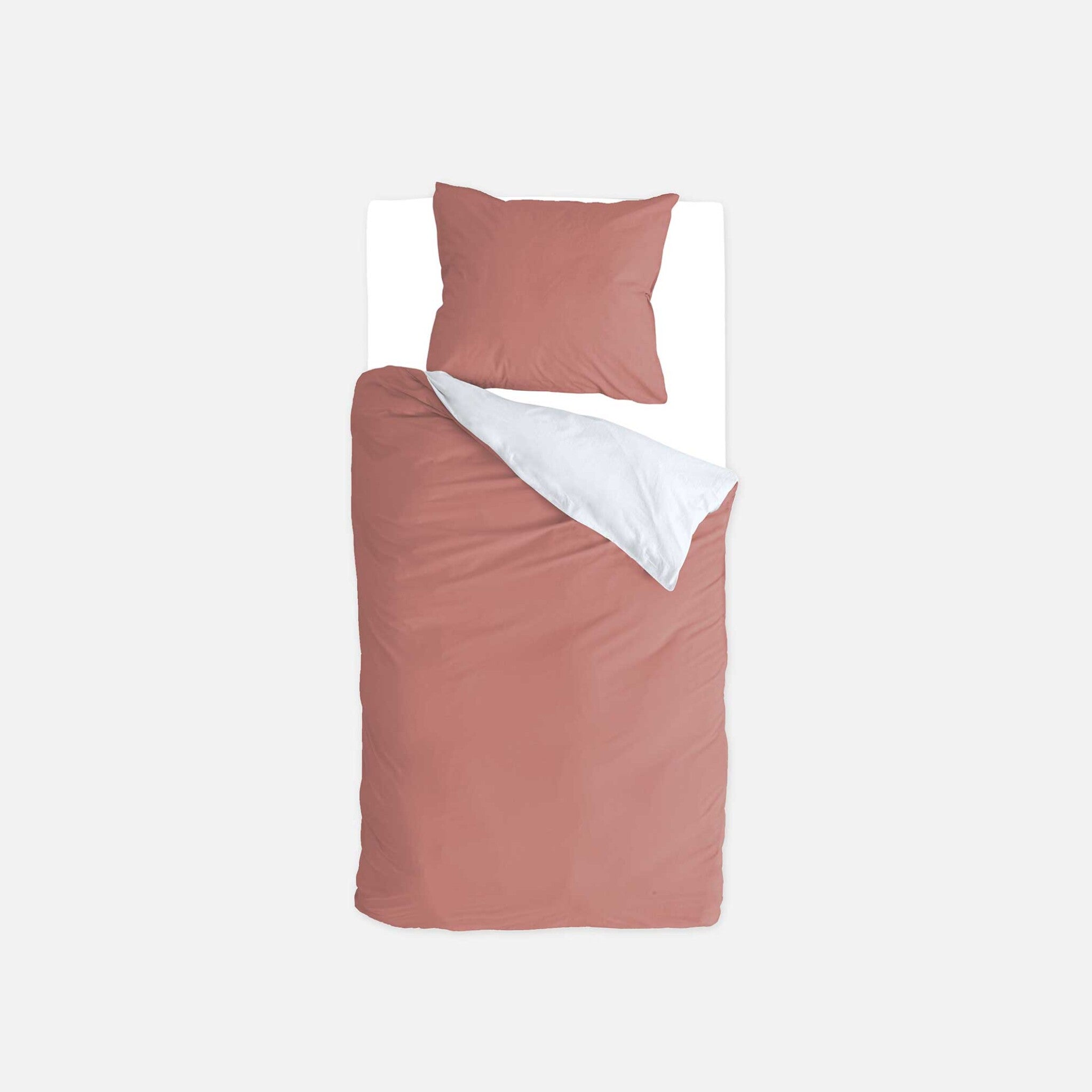 Dekbedovertrek Side Way Terra/Wit