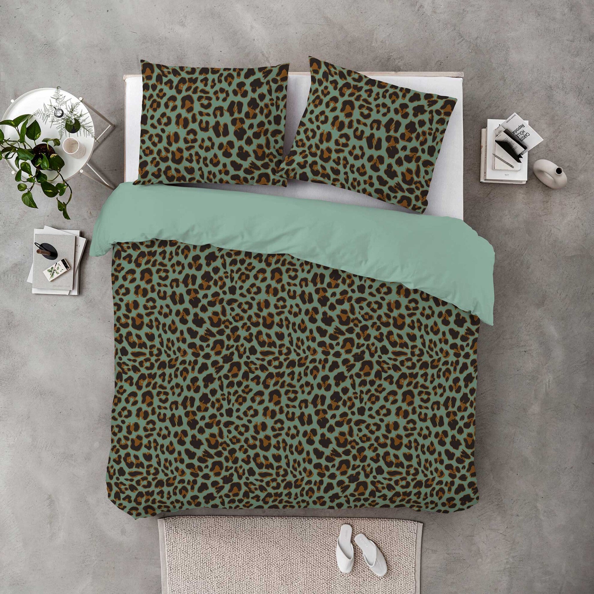 Dekbedovertrek Lazy Leopard Groen