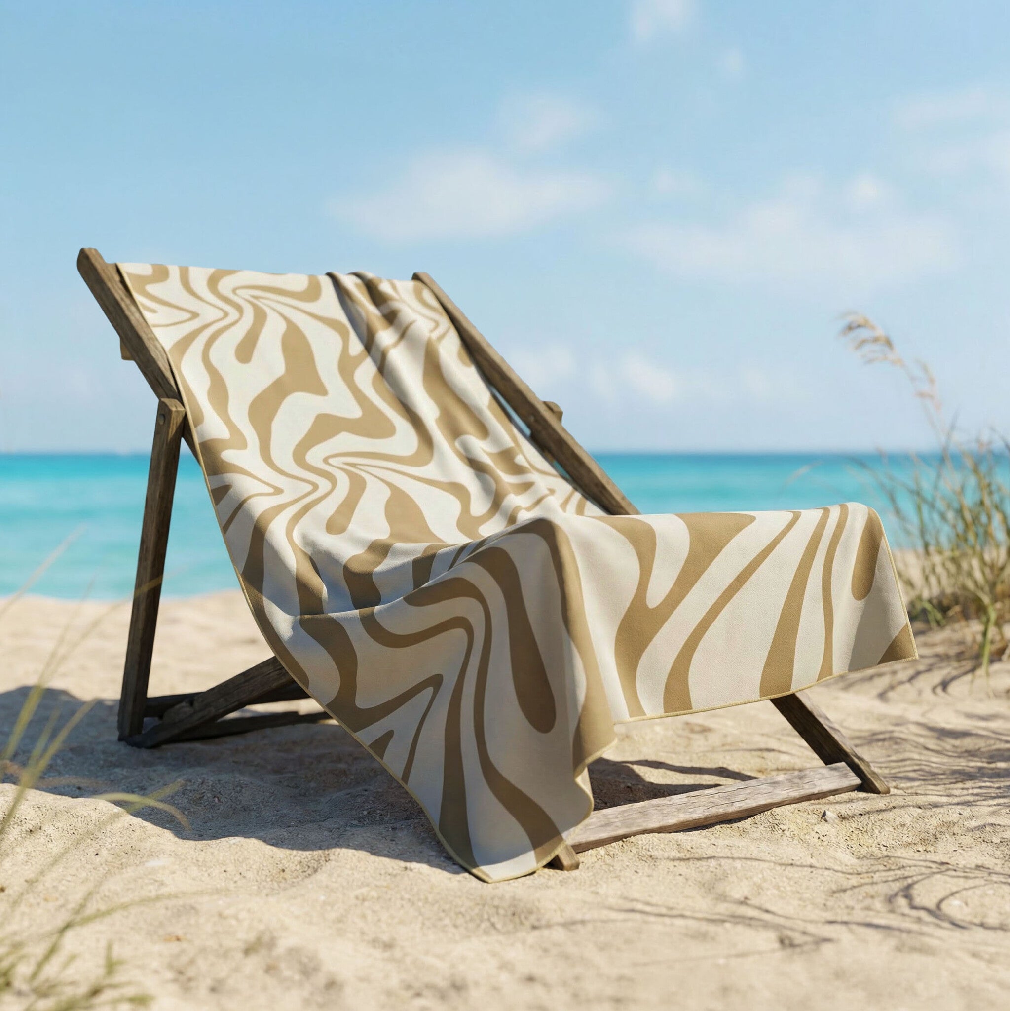 Strandlaken Sunset Swirl Zand 90x180