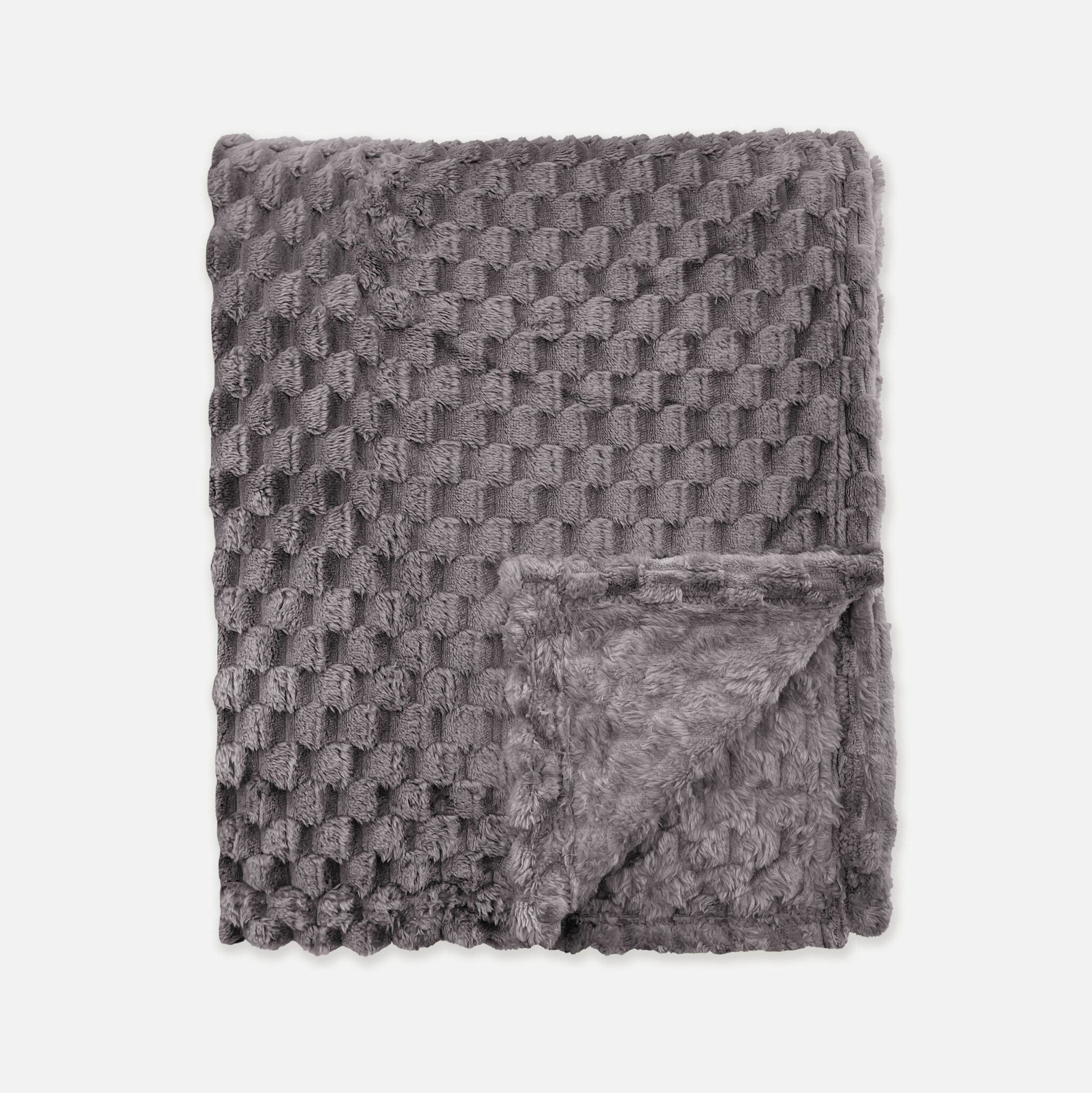 Plaid Fluffy Dots Antraciet