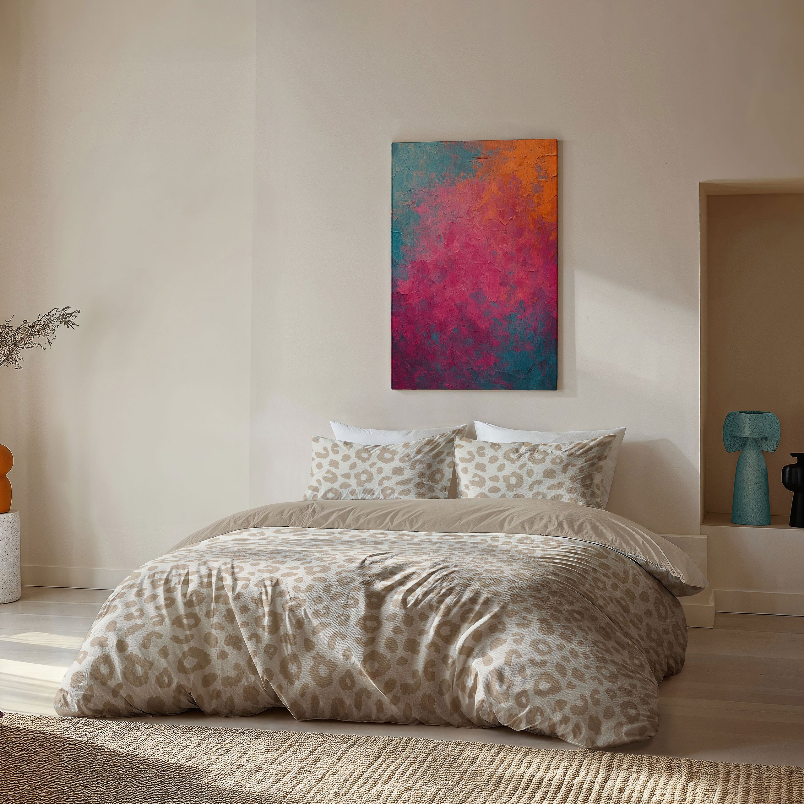 Dekbedovertrek Animal Spots Bruin / Grijs