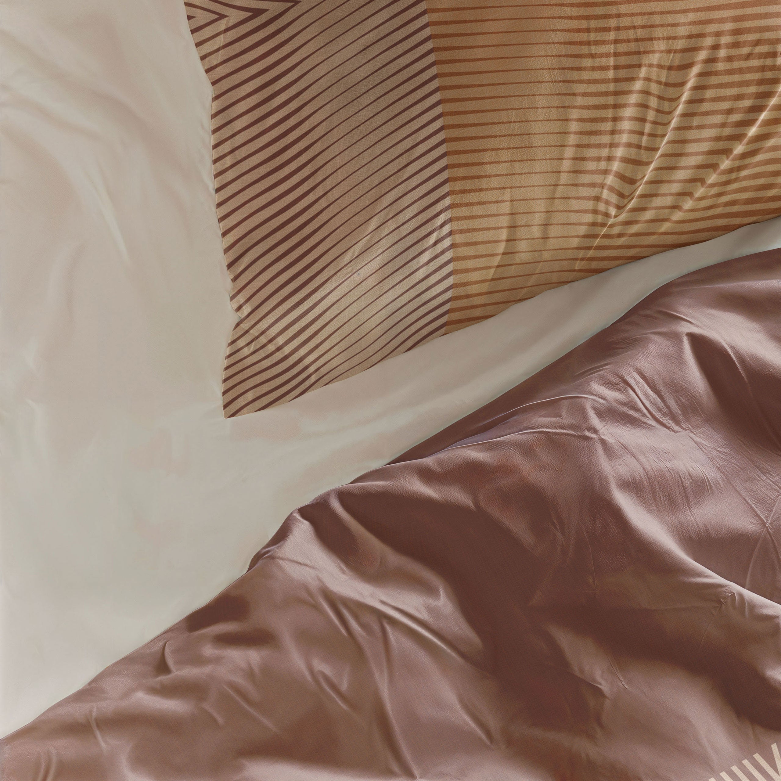 Dekbedovertrek Crossing Stripes Bruin