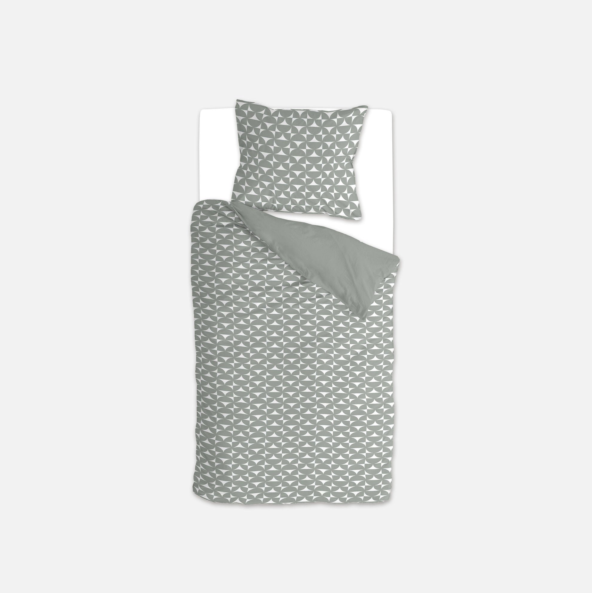 Dekbedovertrek Arc Fusion Groen / Wit