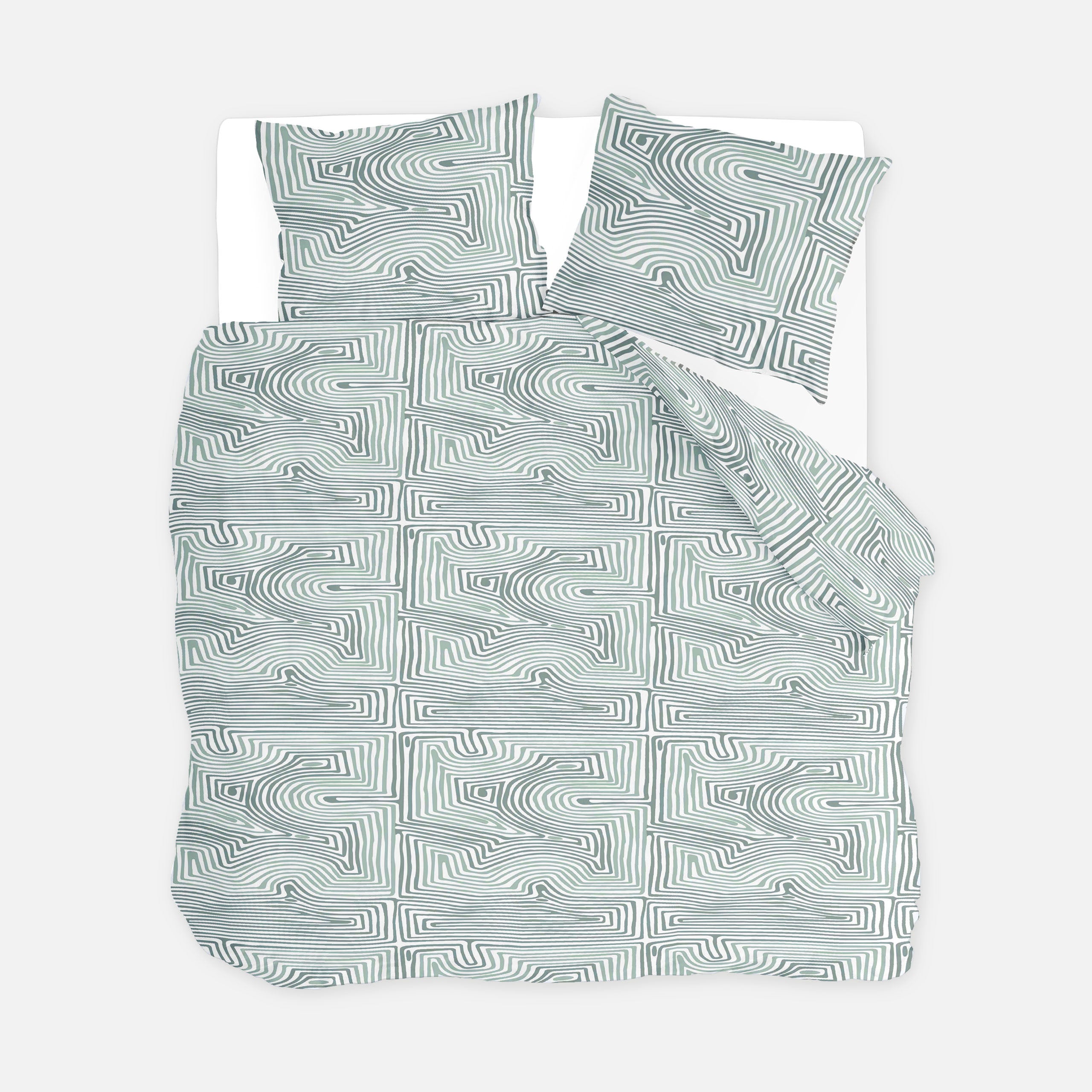Dekbedovertrek Lagoon Lines Groen
