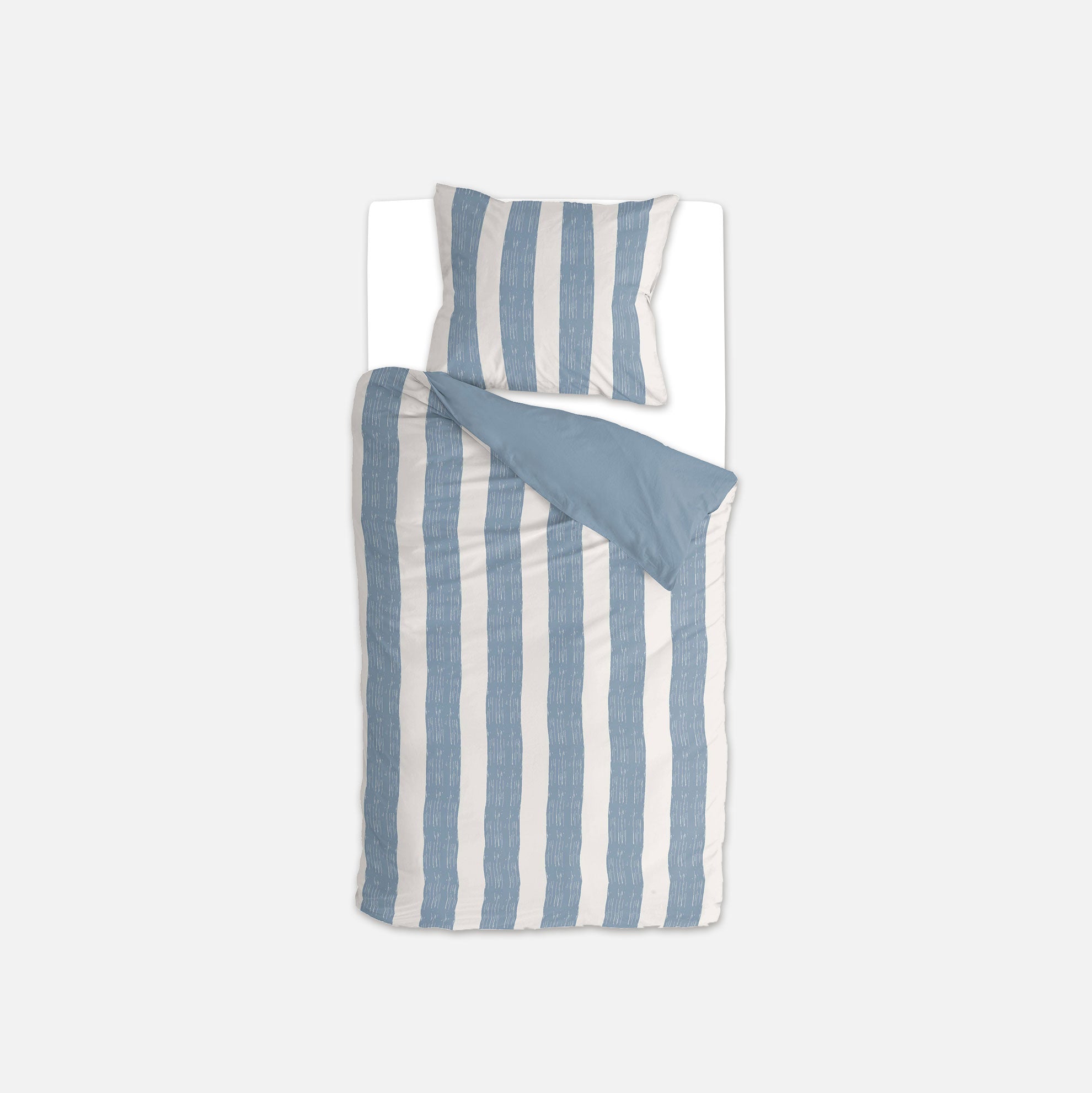 Dekbedovertrek Ocean Stripes Wit / Blauw