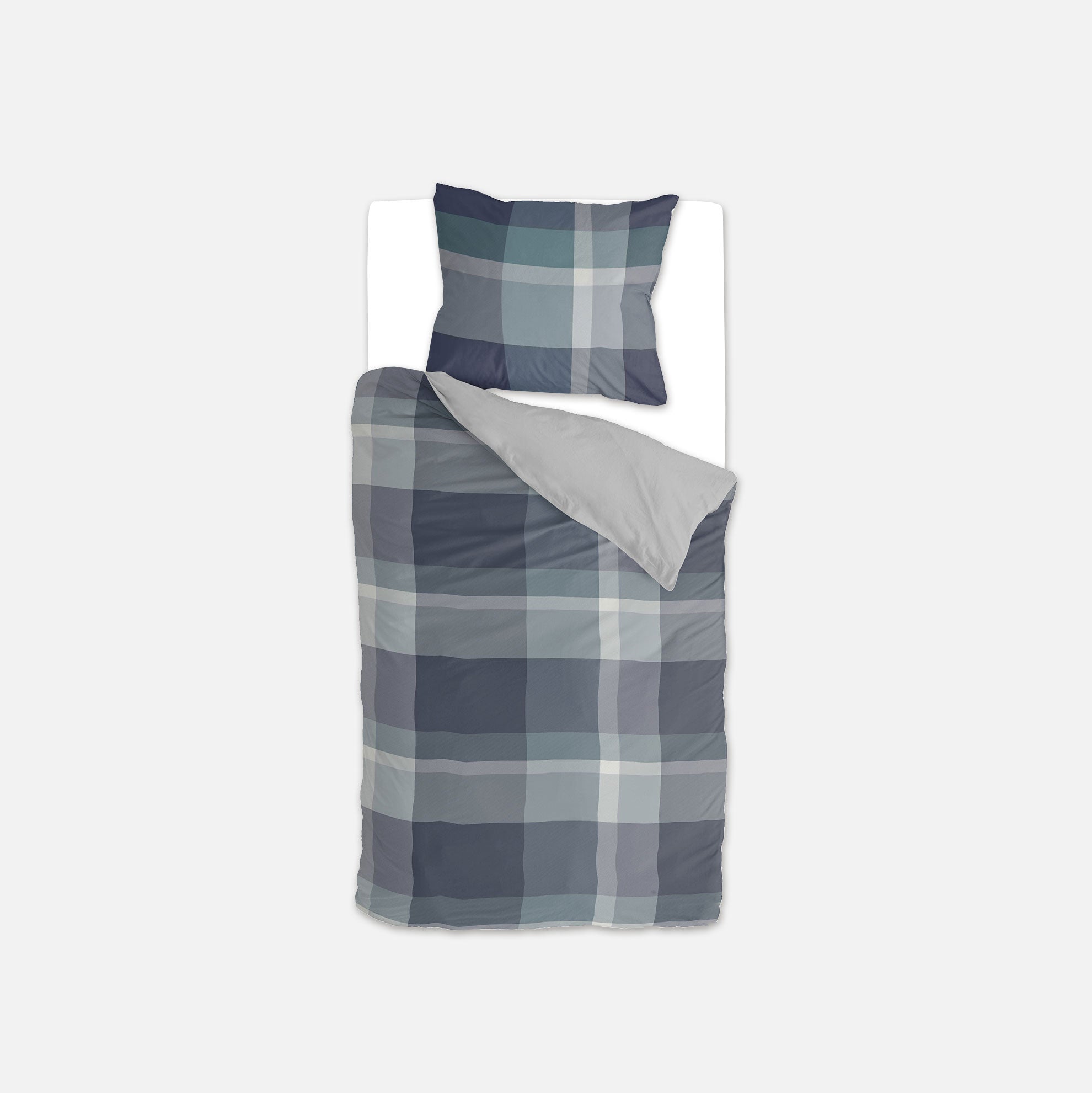 Dekbedovertrek Preppy Squares Blauw