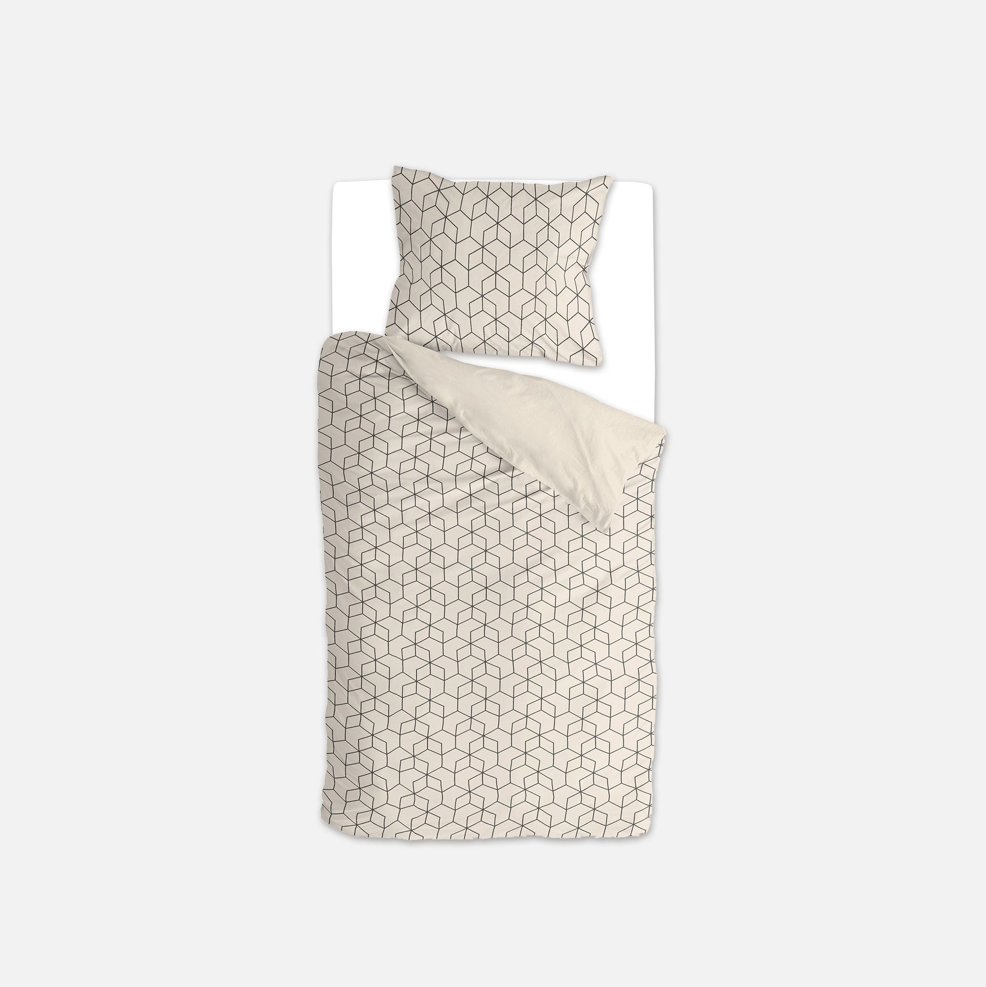 Dekbedovertrek Sharp Angles Beige