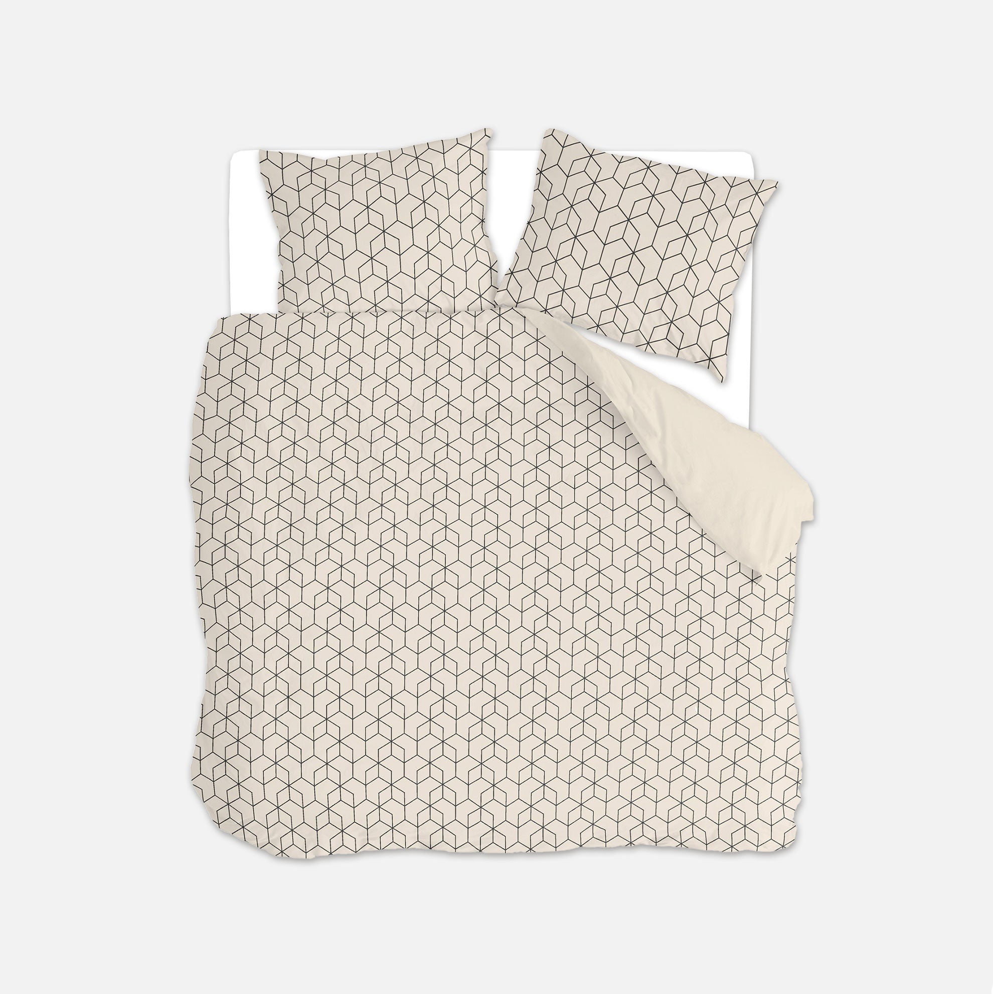 Dekbedovertrek Sharp Angles Beige