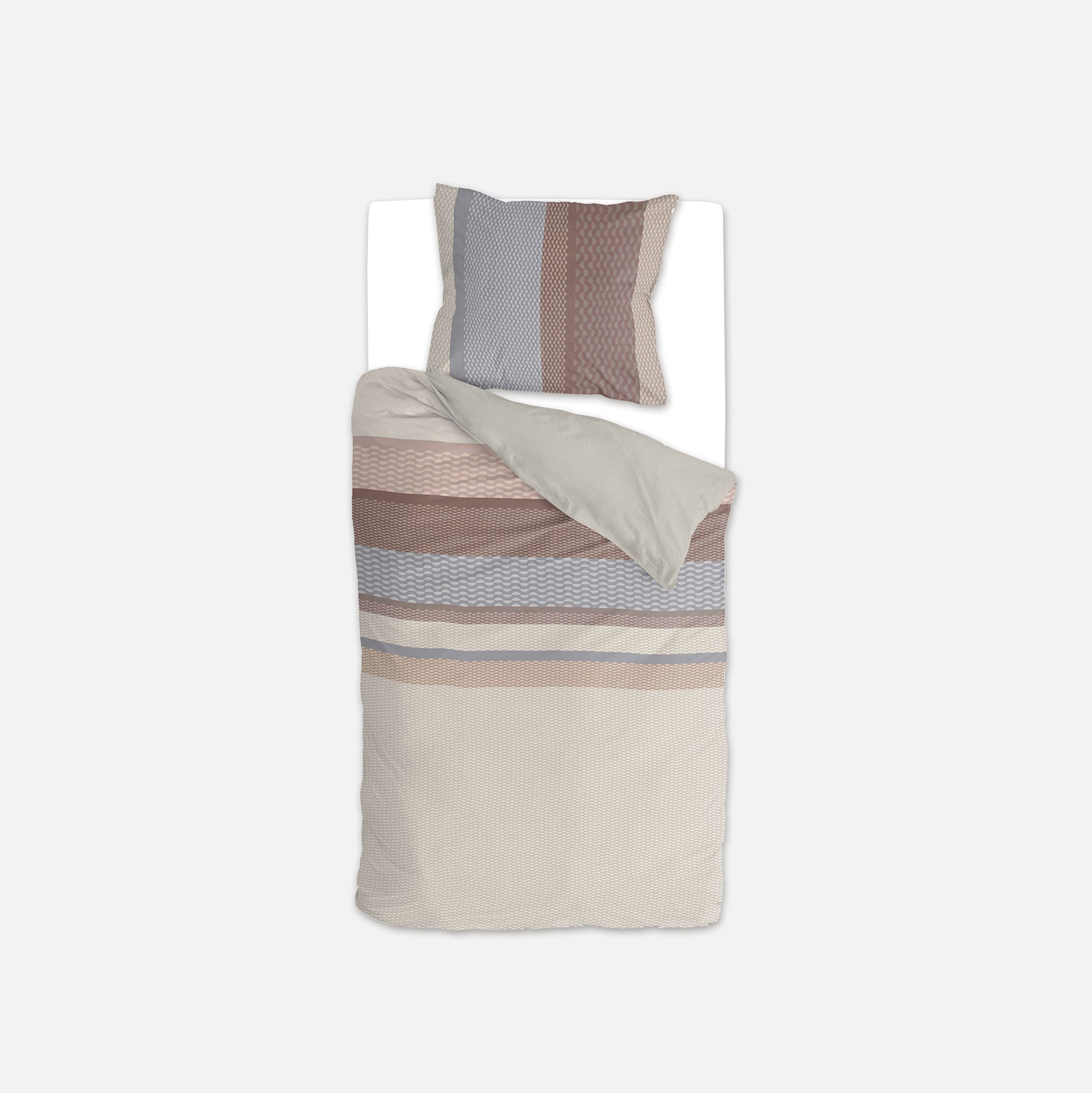 Dekbedovertrek Striped Chic Taupe
