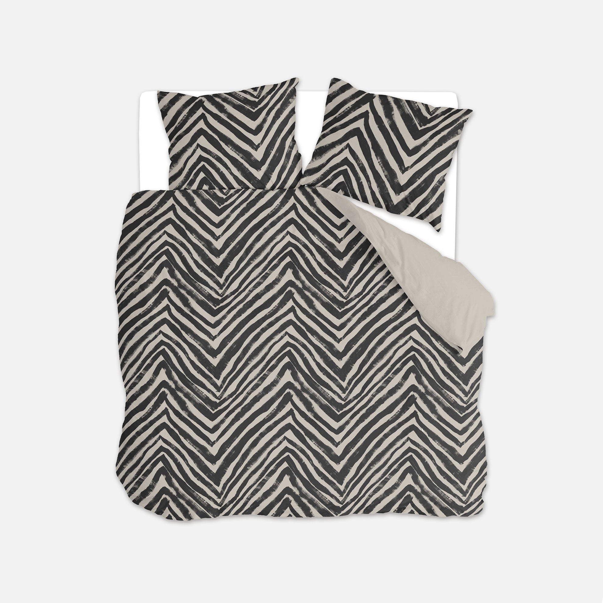 Dekbedovertrek Zanny Zebra Zwart / Beige