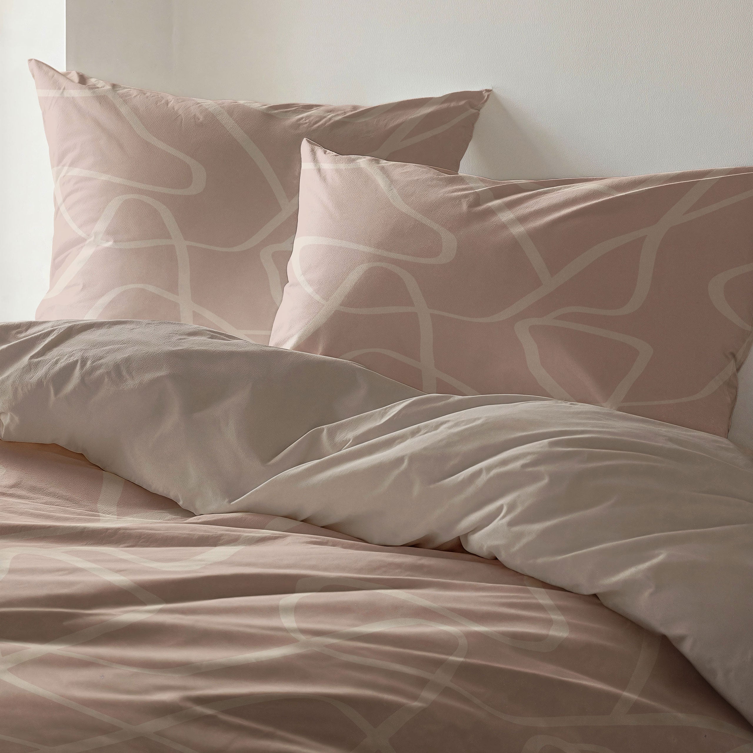 Dekbedovertrek Fluid Shapes Roze