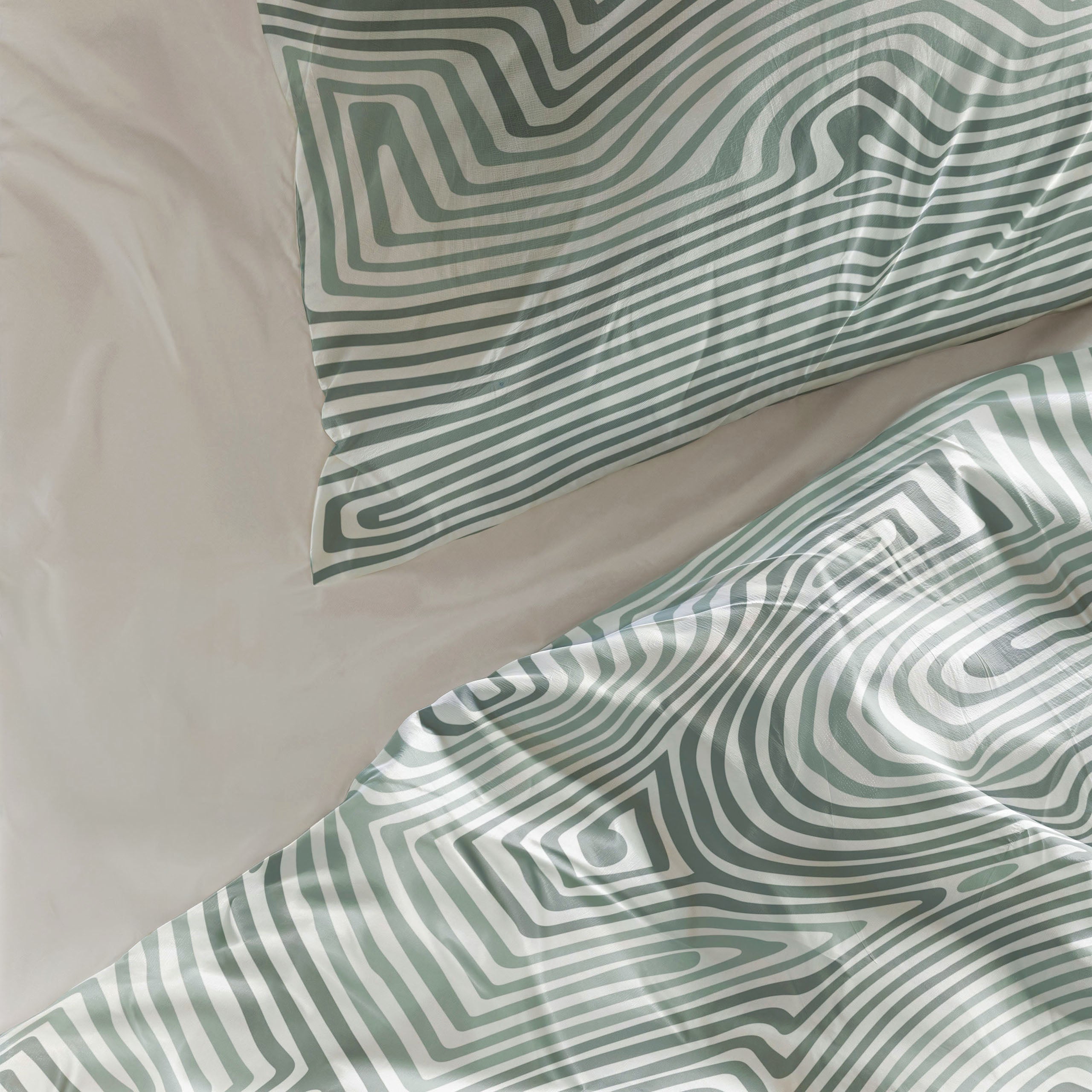 Dekbedovertrek Lagoon Lines Groen