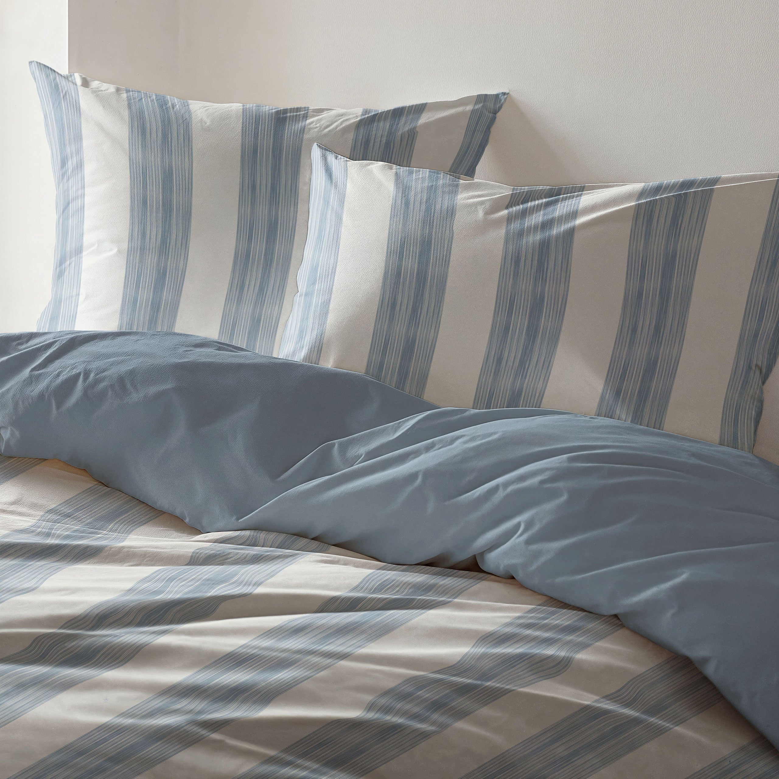 Dekbedovertrek Ocean Stripes Wit / Blauw
