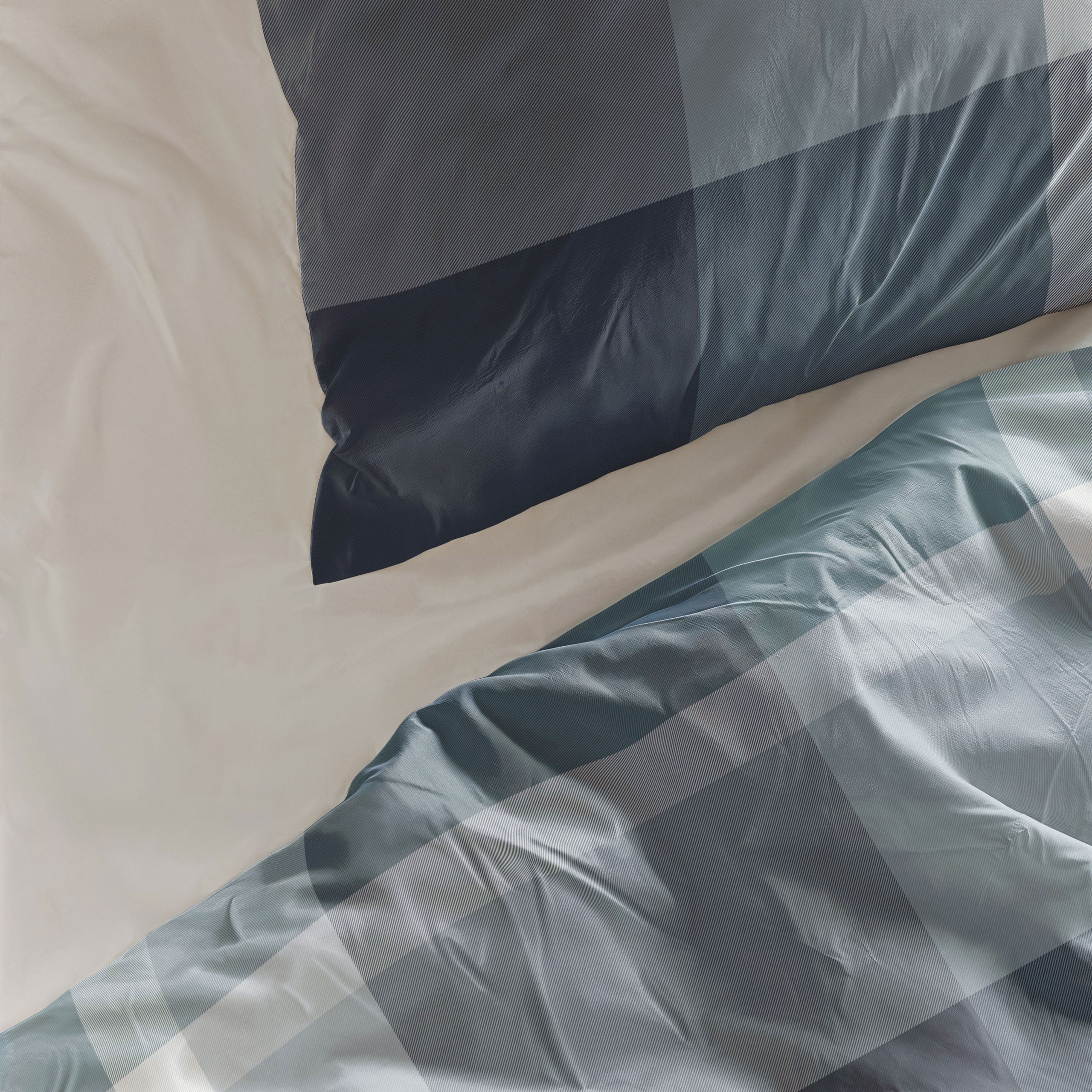 Dekbedovertrek Preppy Squares Blauw