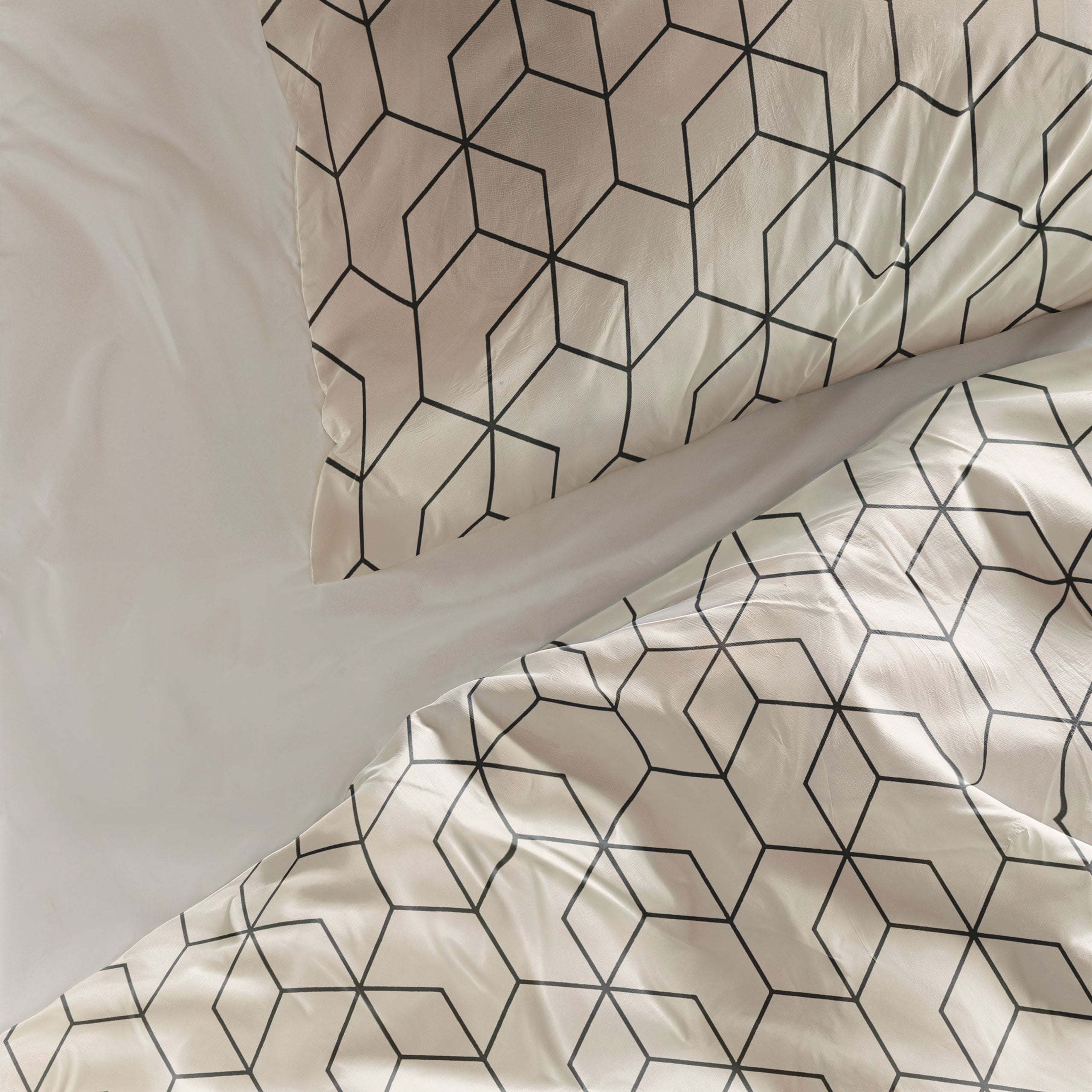 Dekbedovertrek Sharp Angles Beige