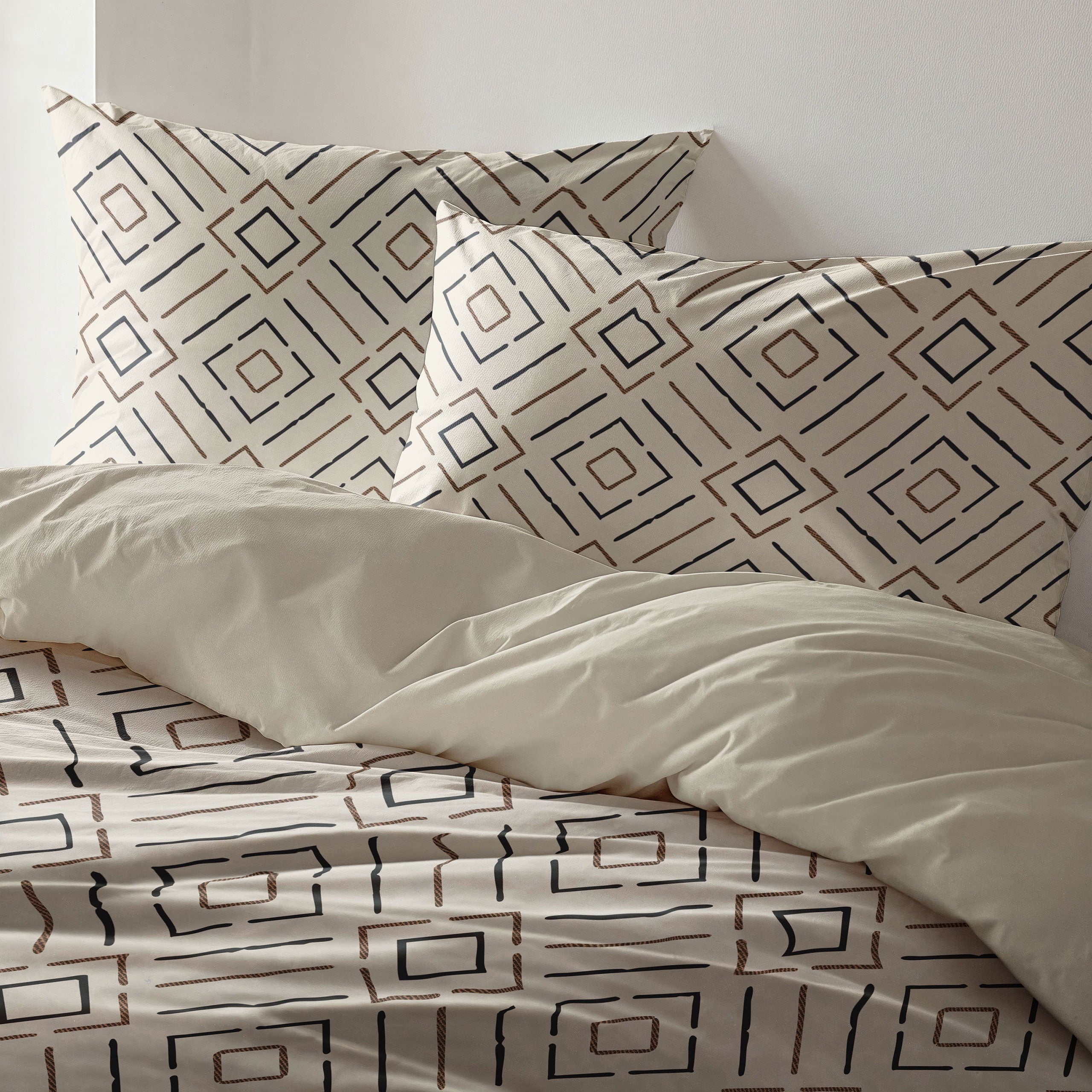 Dekbedovertrek Vivid Lines Beige